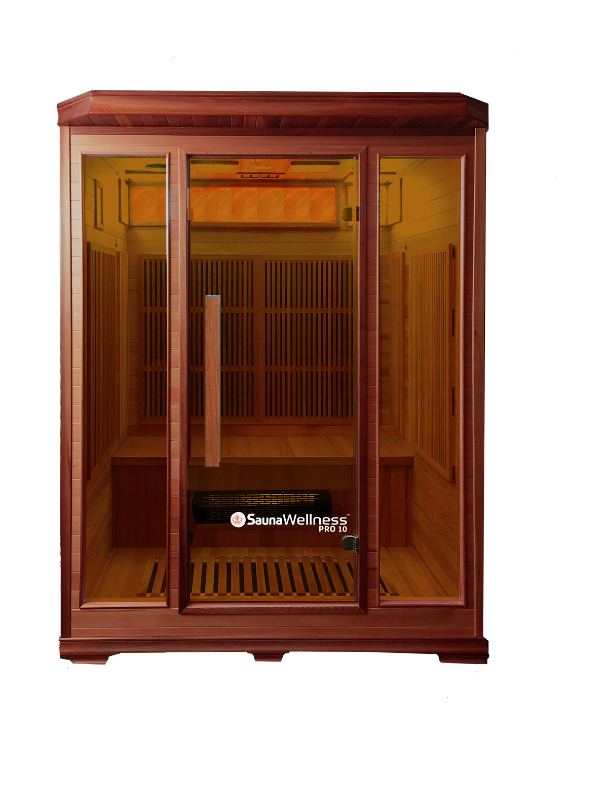 3-Person SaunaWellness Pro 10 Full Spectrum Infrared Sauna with Chromolight Therapy, 220v