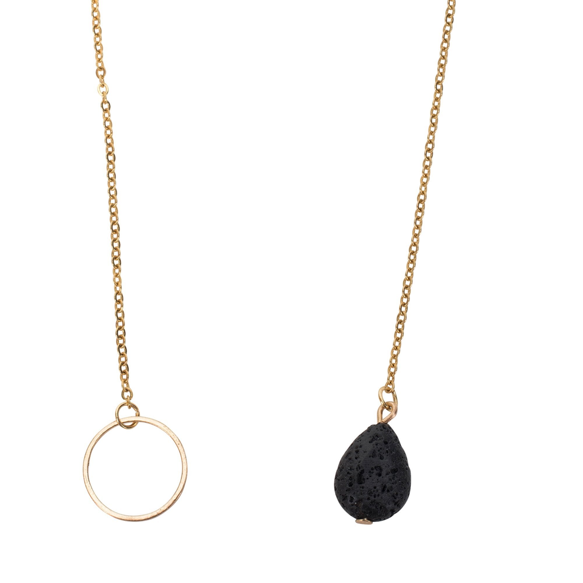Serina & Company Fashionable Tear Drop Lava Stone Necklace for Essential Oil Diffusion
