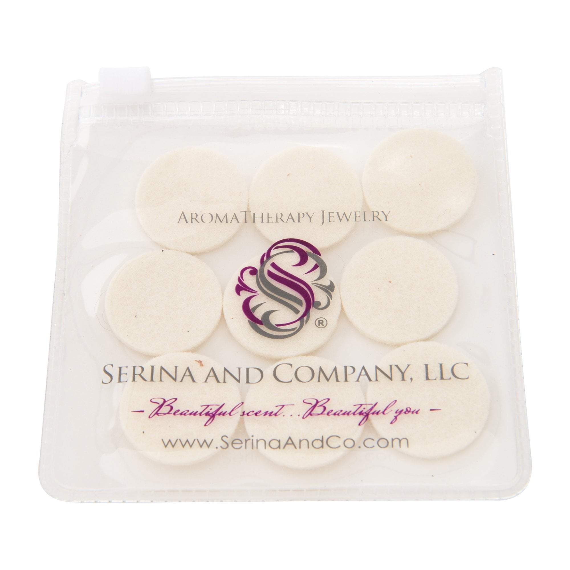 White Round Aromatherapy Jewelry Replacement Pads