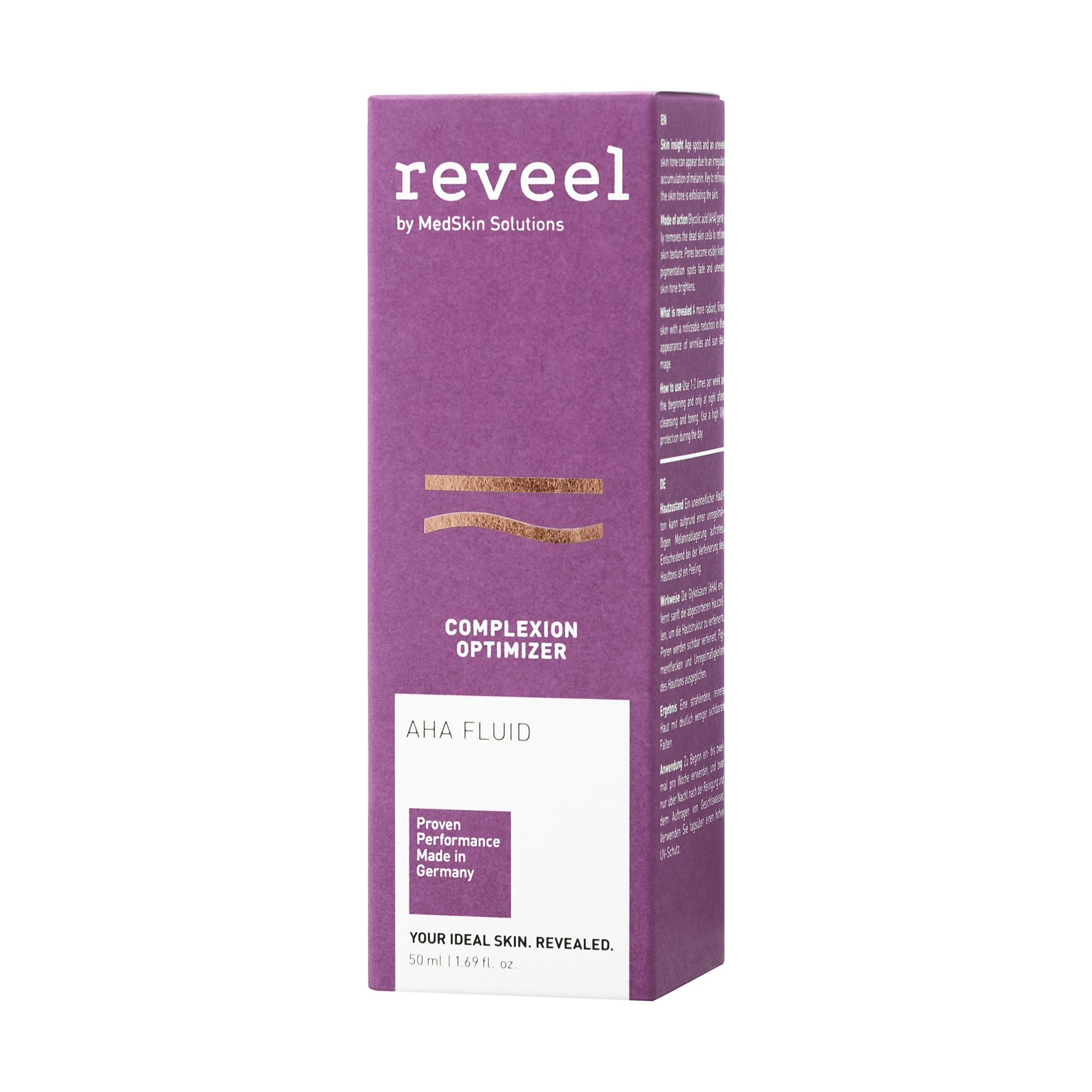 Reveel Alpha Hydroxy Acid (AHA) Exfoliating Fluid, 50 mL Bottle