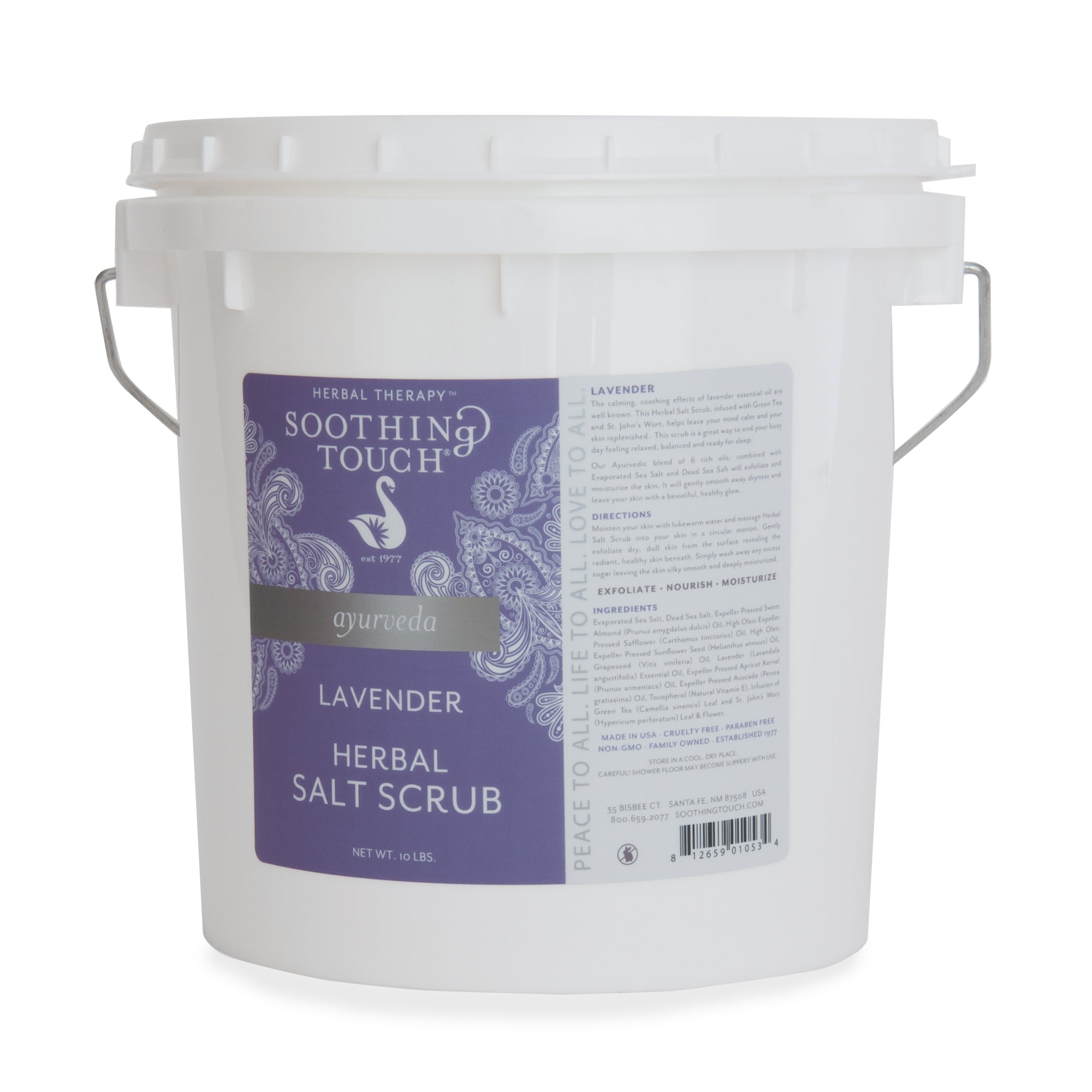 Lavender Aromatic Soothing Touch Herbal Salt Body Scrub for Exfoliation and Moisturization