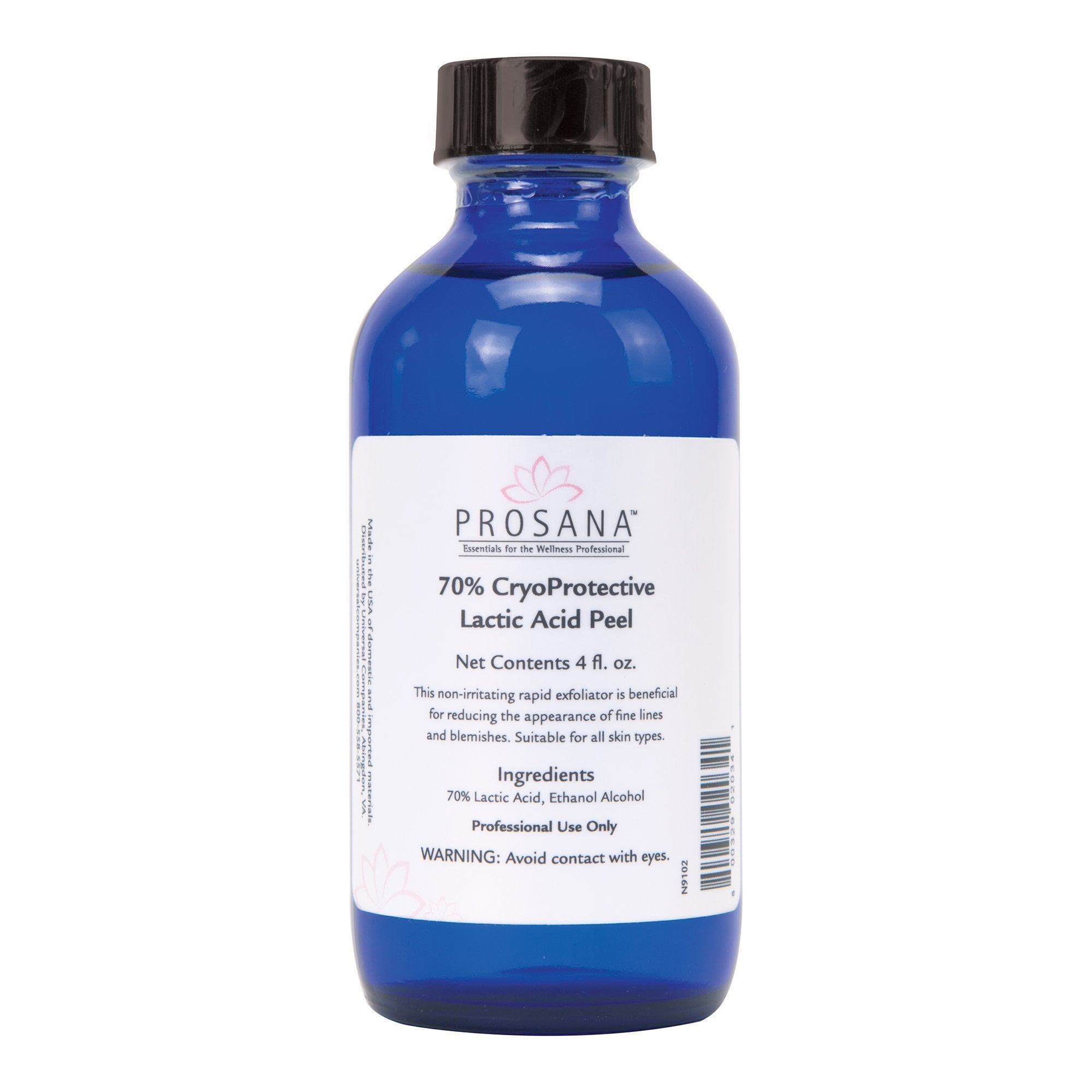 Prosana Professional 70% Cryo - Protective Lactic Acid Chemical Peel Solution, 4 Fluid Ounces