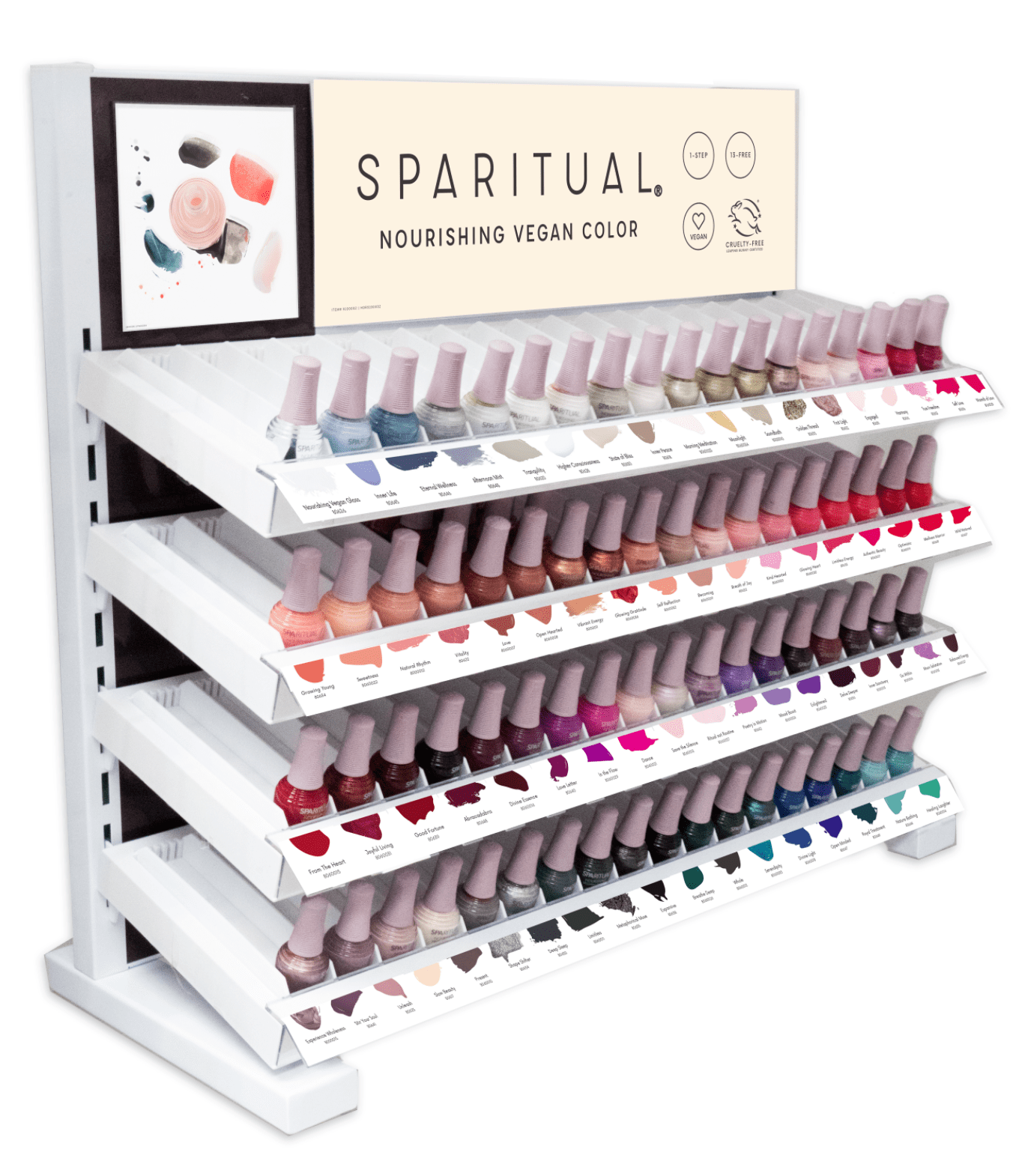 SpaRitual Large-Scale Display Set Featuring Nourishing Vegan Color Nail Lacquers in 72 Stunning Shades