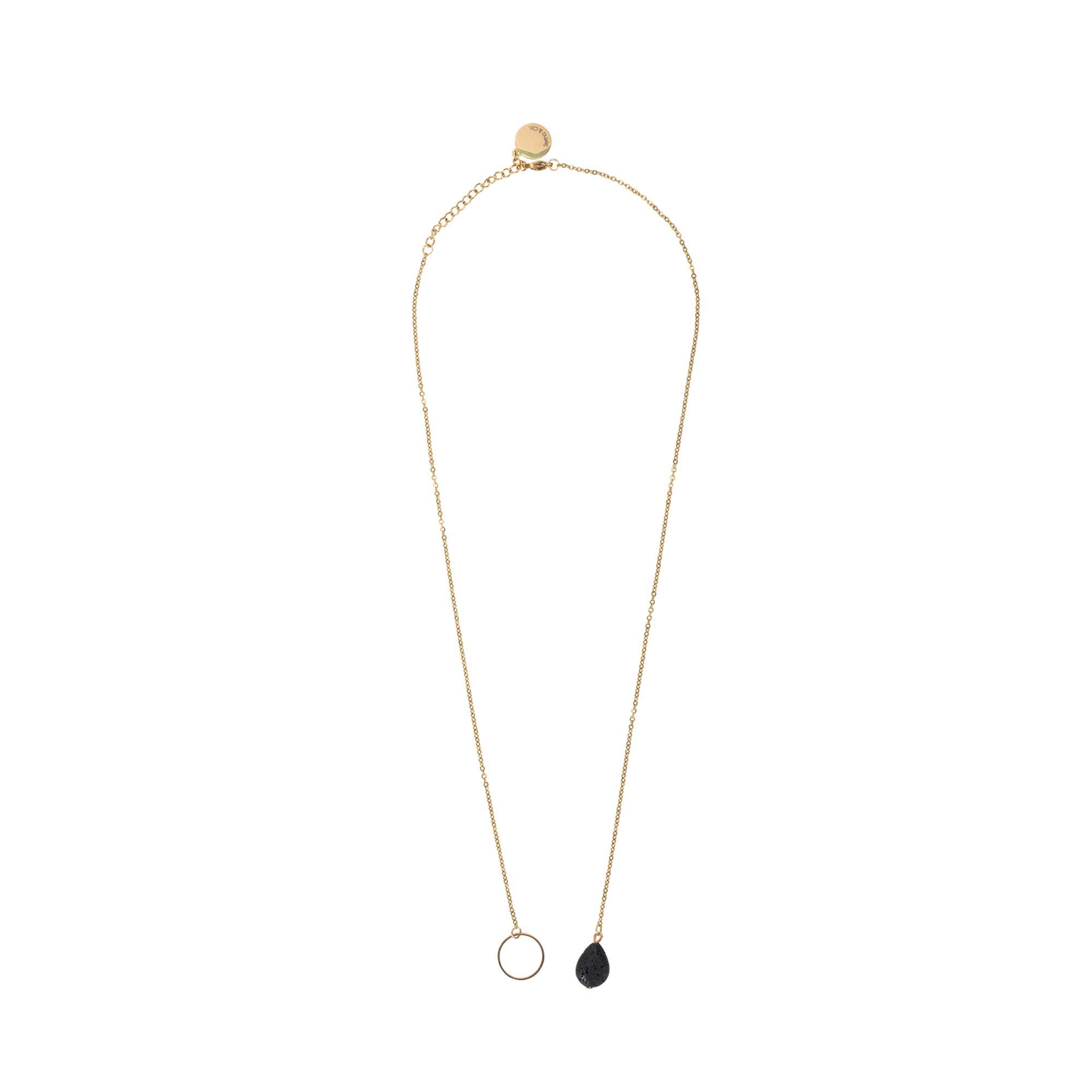 Serina & Company Fashionable Tear Drop Lava Stone Necklace for Essential Oil Diffusion