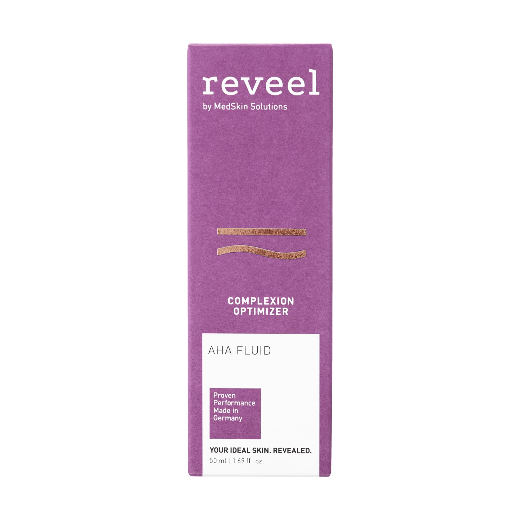 Reveel Alpha Hydroxy Acid (AHA) Exfoliating Fluid, 50 mL Bottle
