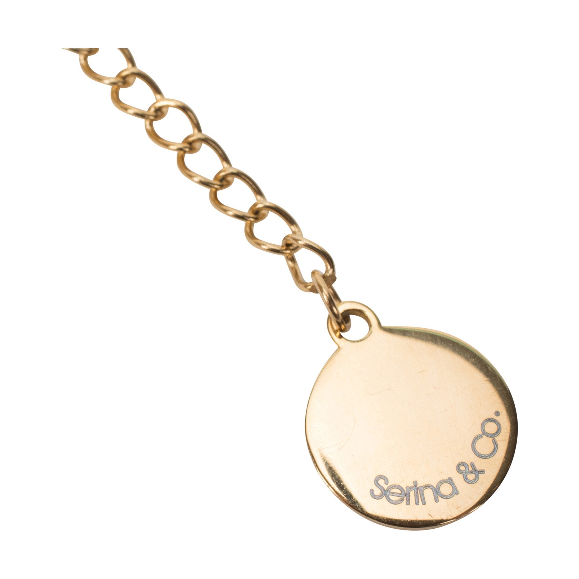 Serina & Company Double - Strapped Luxury Golden Stainless Steel Aromatherapy Lava Necklace