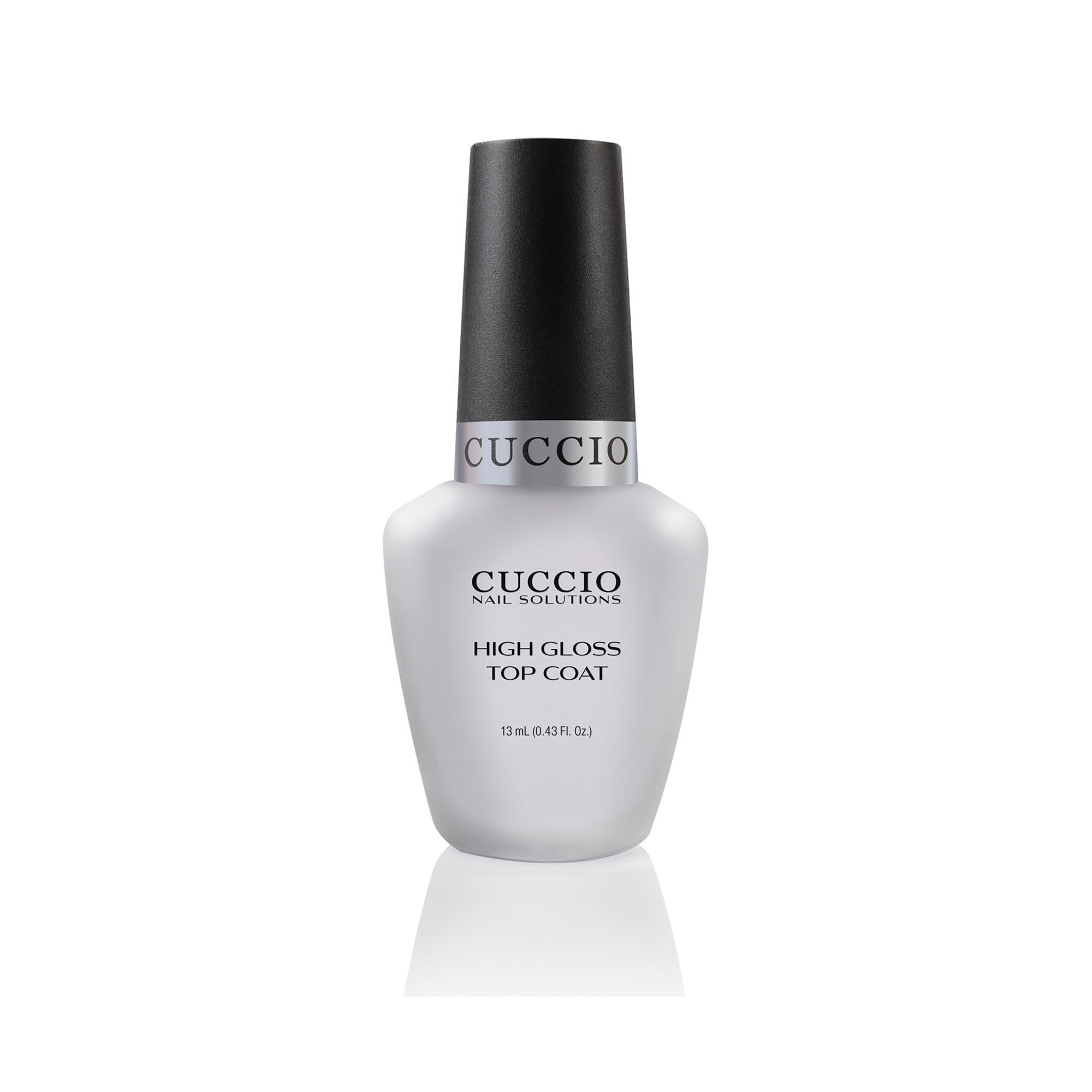 Cuccio Professional Nail Solutions High Shine Quick - Dry Chip - Resistant Top Coat, 0.43 Fluid Ounce