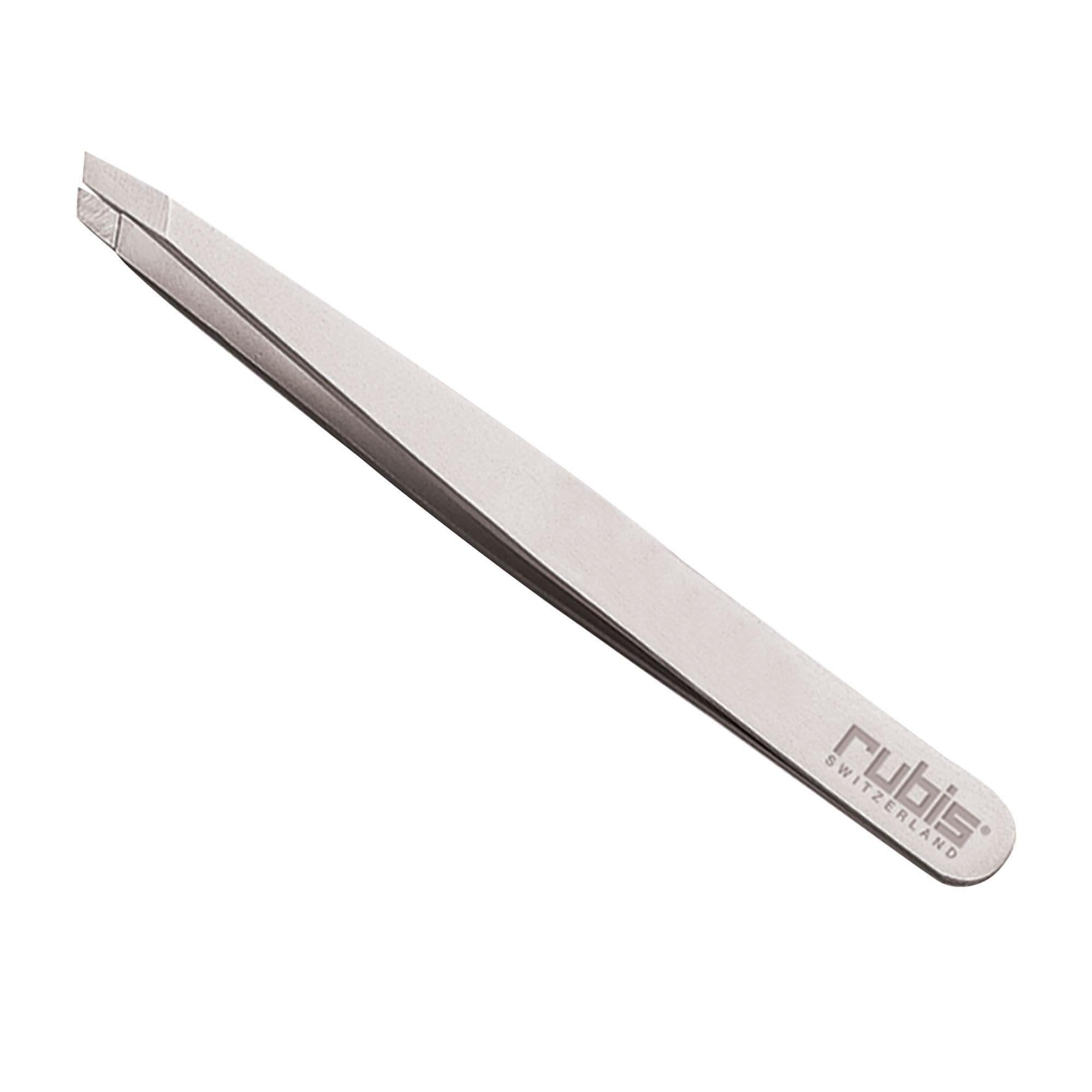 High - Quality 3.75 - inch Slanted - Tip Stainless Steel Rubis Tweezers