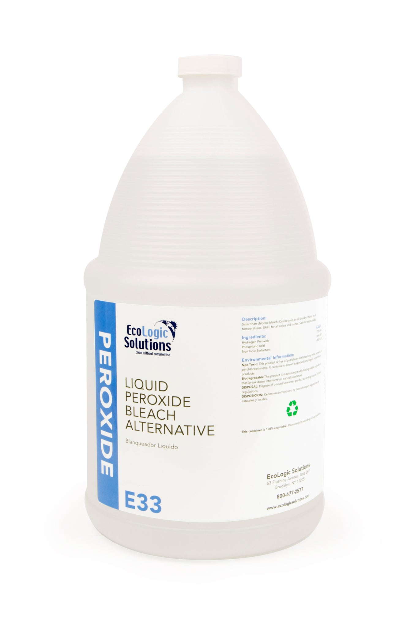 Eco-Friendly Peroxide-Based Laundry Bleach Alternative in 1 Gallon Container