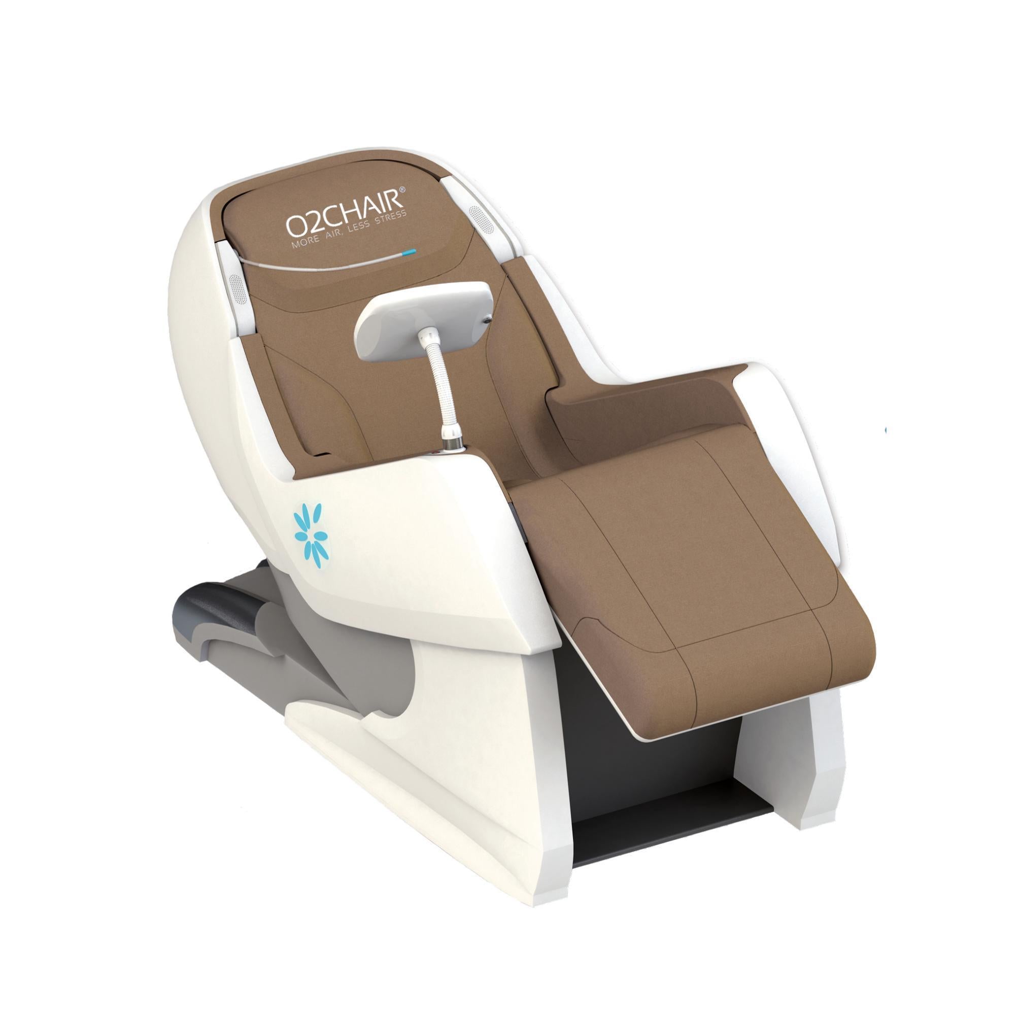 Mocha-colored O2 Chair for Professional Spa Wellness