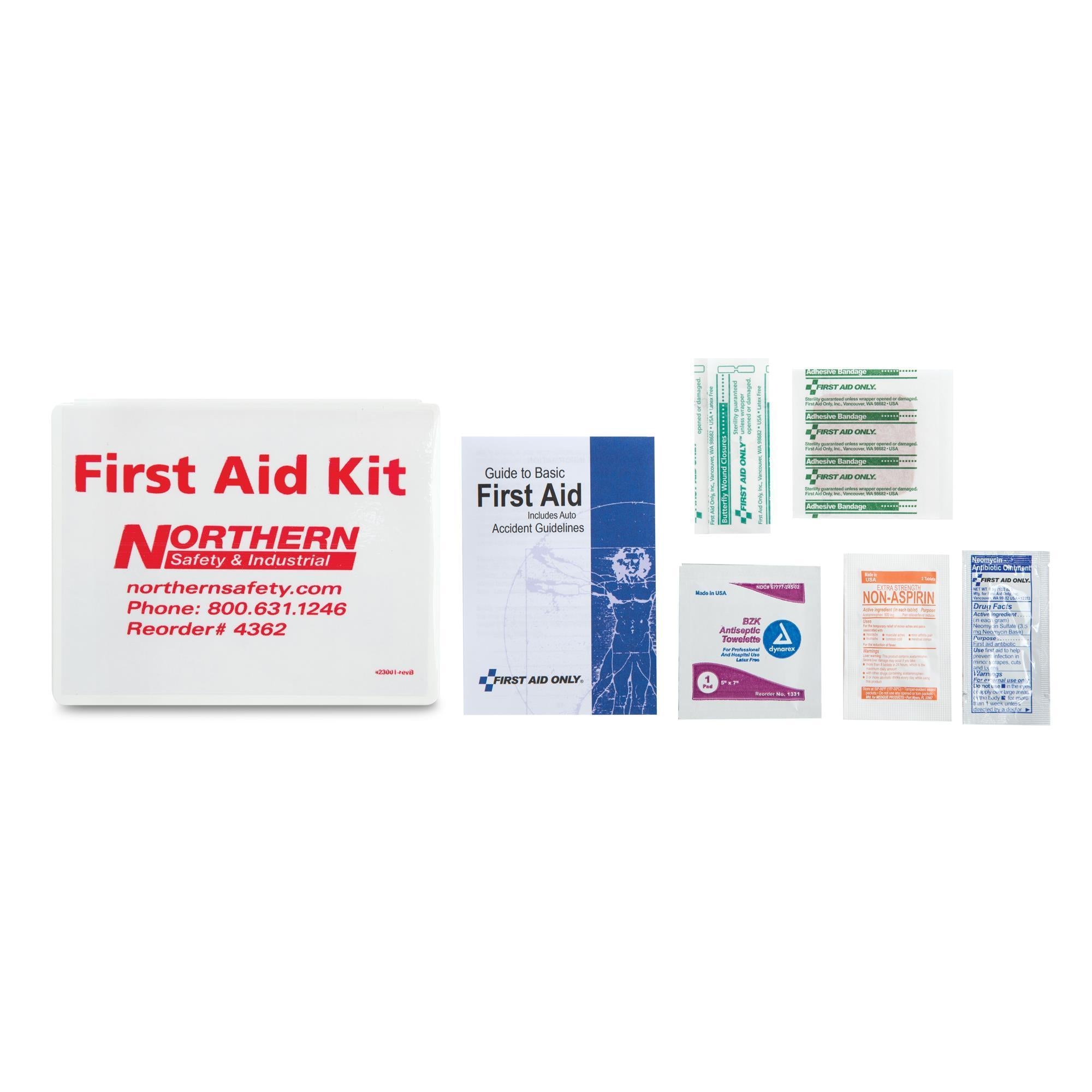 Northern Safety Industrial 21-Piece Comprehensive Personal First Aid Kit