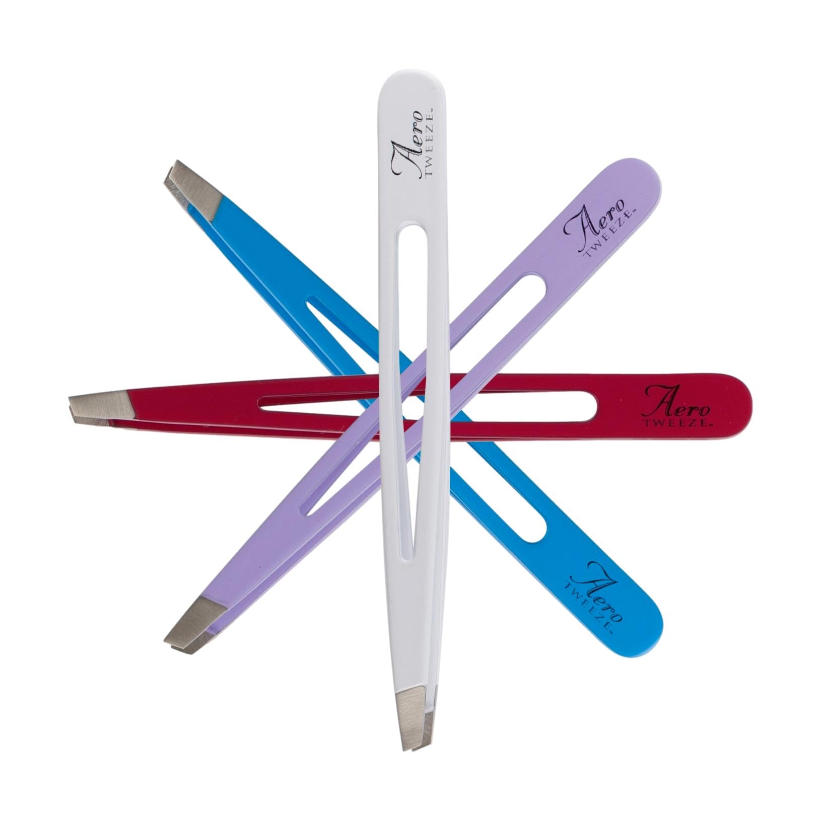 Ultra Aero Precision Slant - Tip Stainless Steel Tweezers in Multiple Colors
