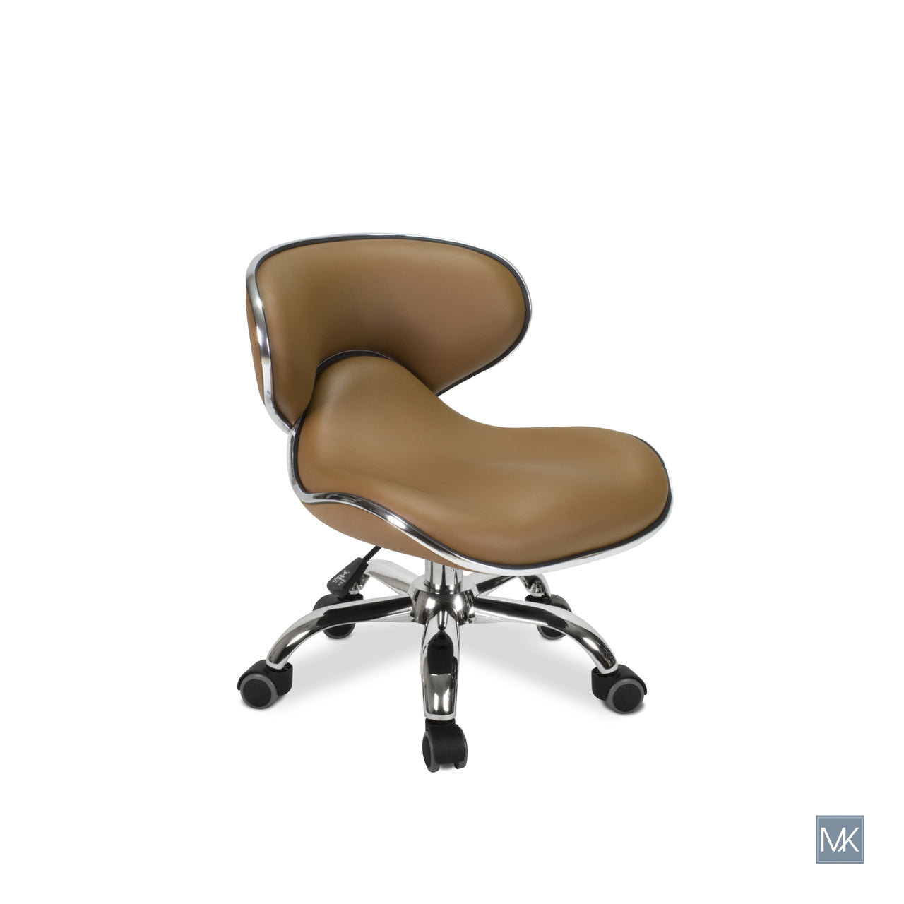 Comfortable Adjustable Umi Pedicure Stool with Chrome Trim and 5 - Star Base