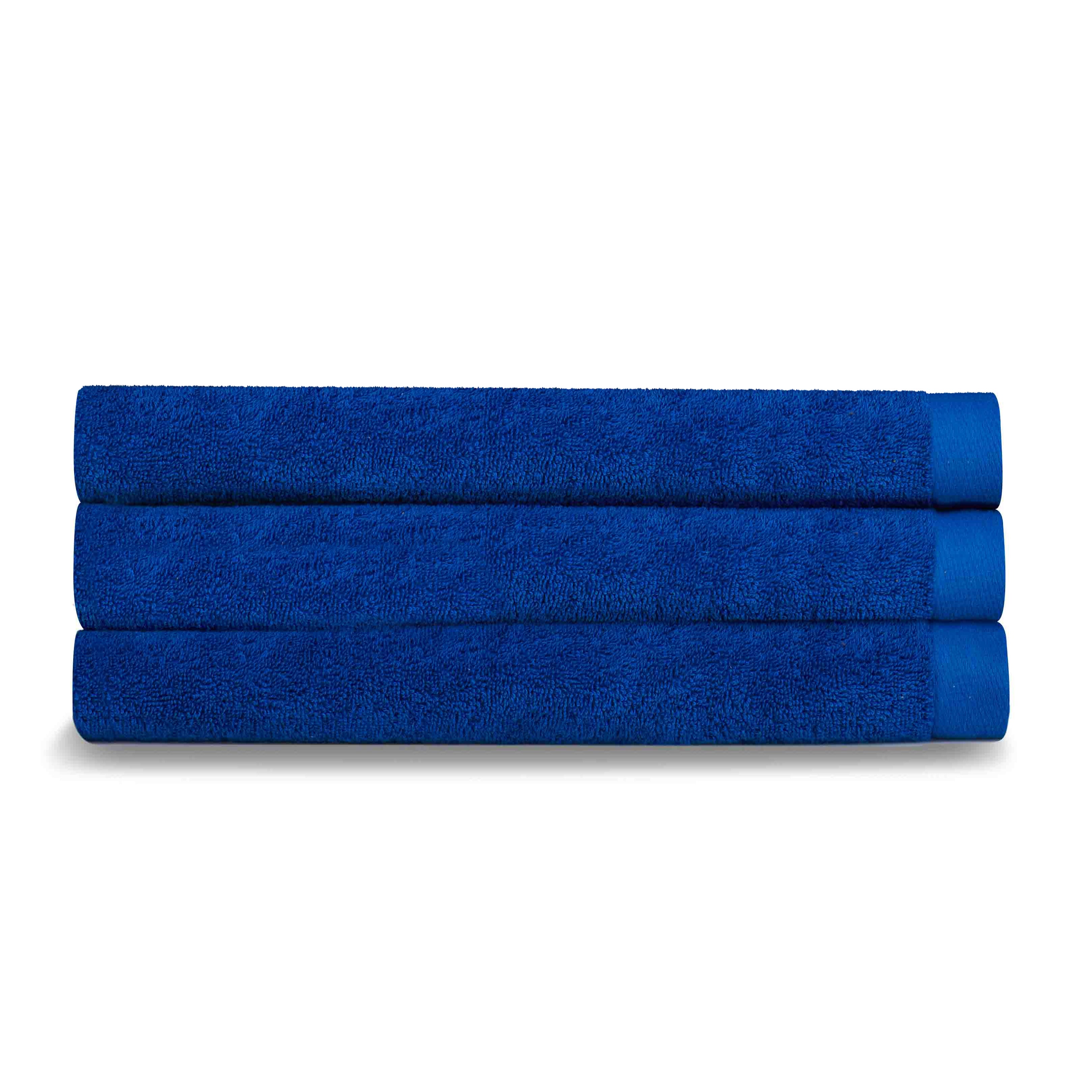 Boca Terry Premium Oxford-style Pool and Beach Towel Set, Measuring 32 x 66 Inches, Pack of 12