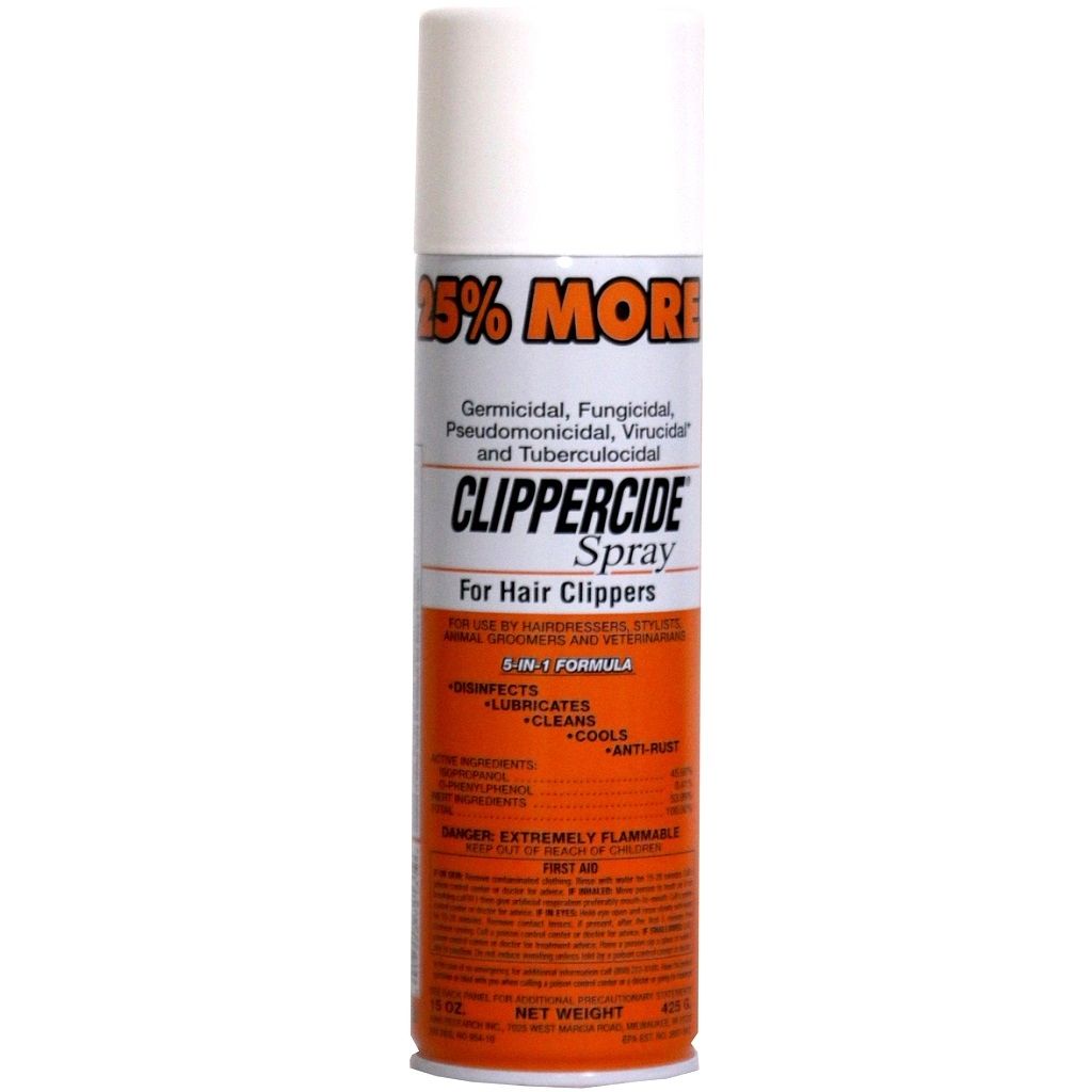 Clippercide 15 oz Spray for Metal Hair Clippers - All-in-One Solution