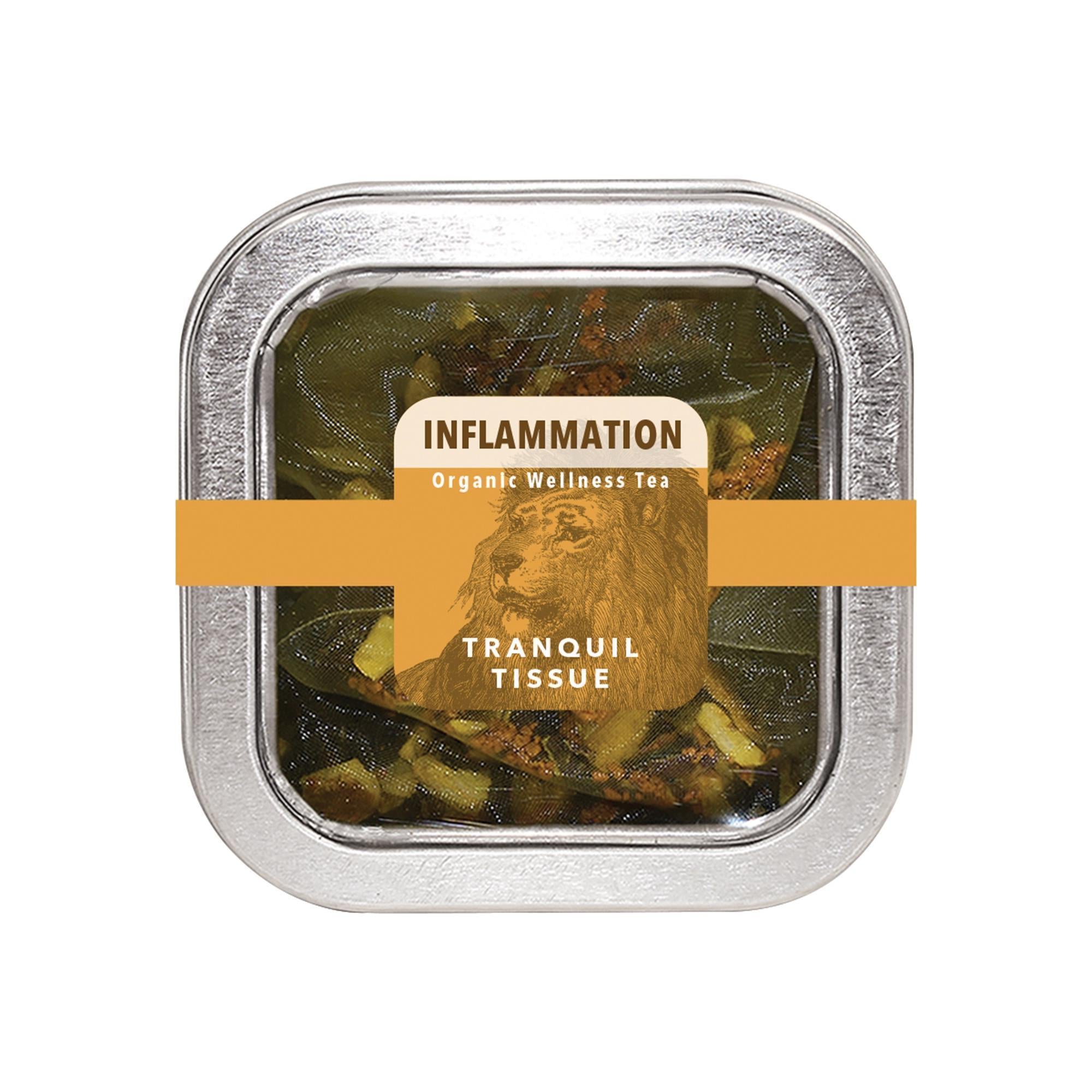 Organic White Lion Calming Tissue Anti - Inflammation Wellness Tea