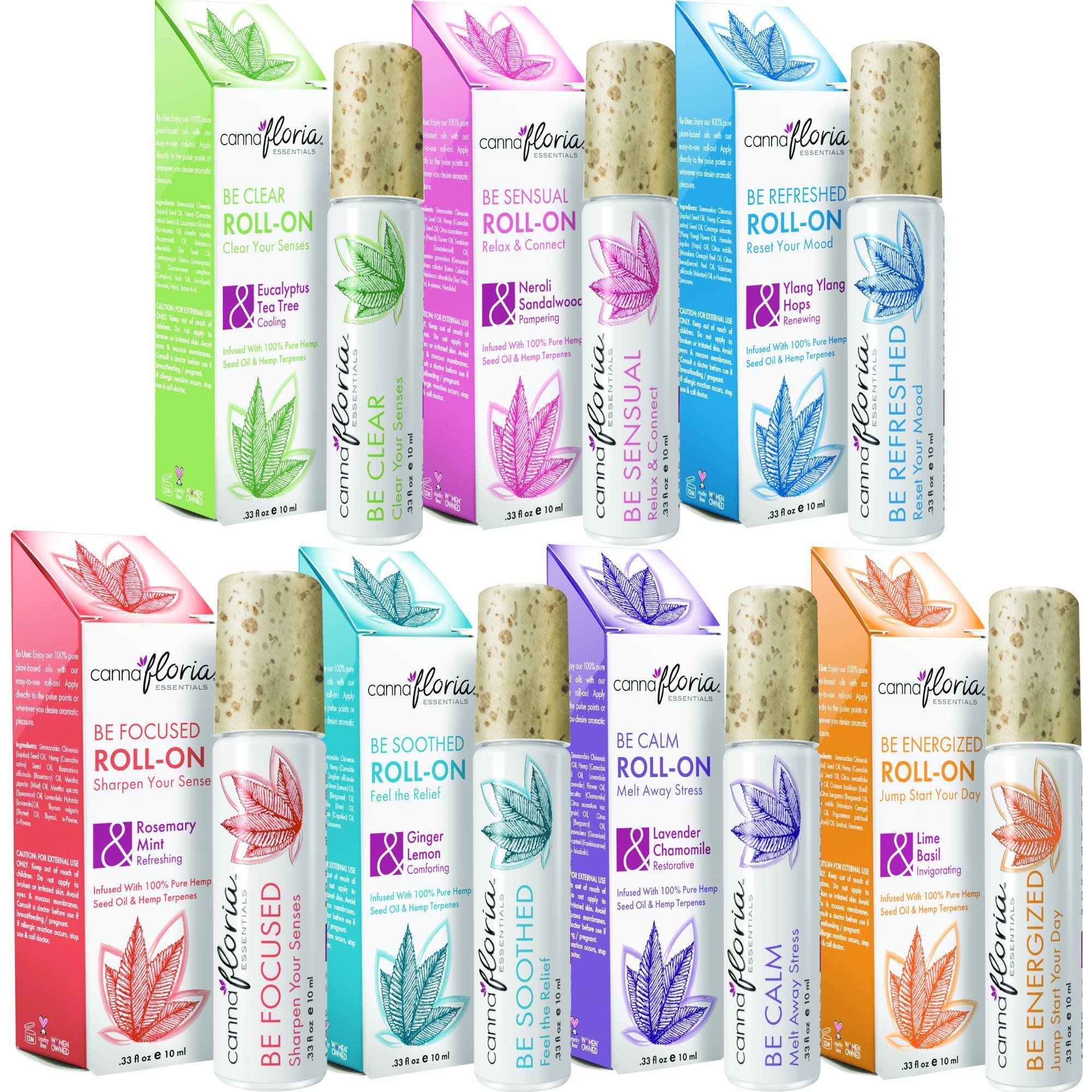 Cannafloria Aromatherapy Roll - On with 7 Enchanting Scents