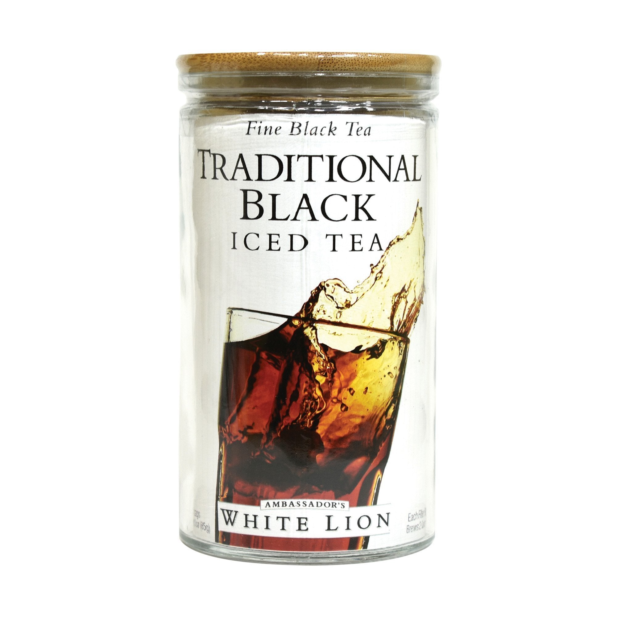 6-Pack of 0.5 oz Glass Jar White Lion Iced Tea Bags