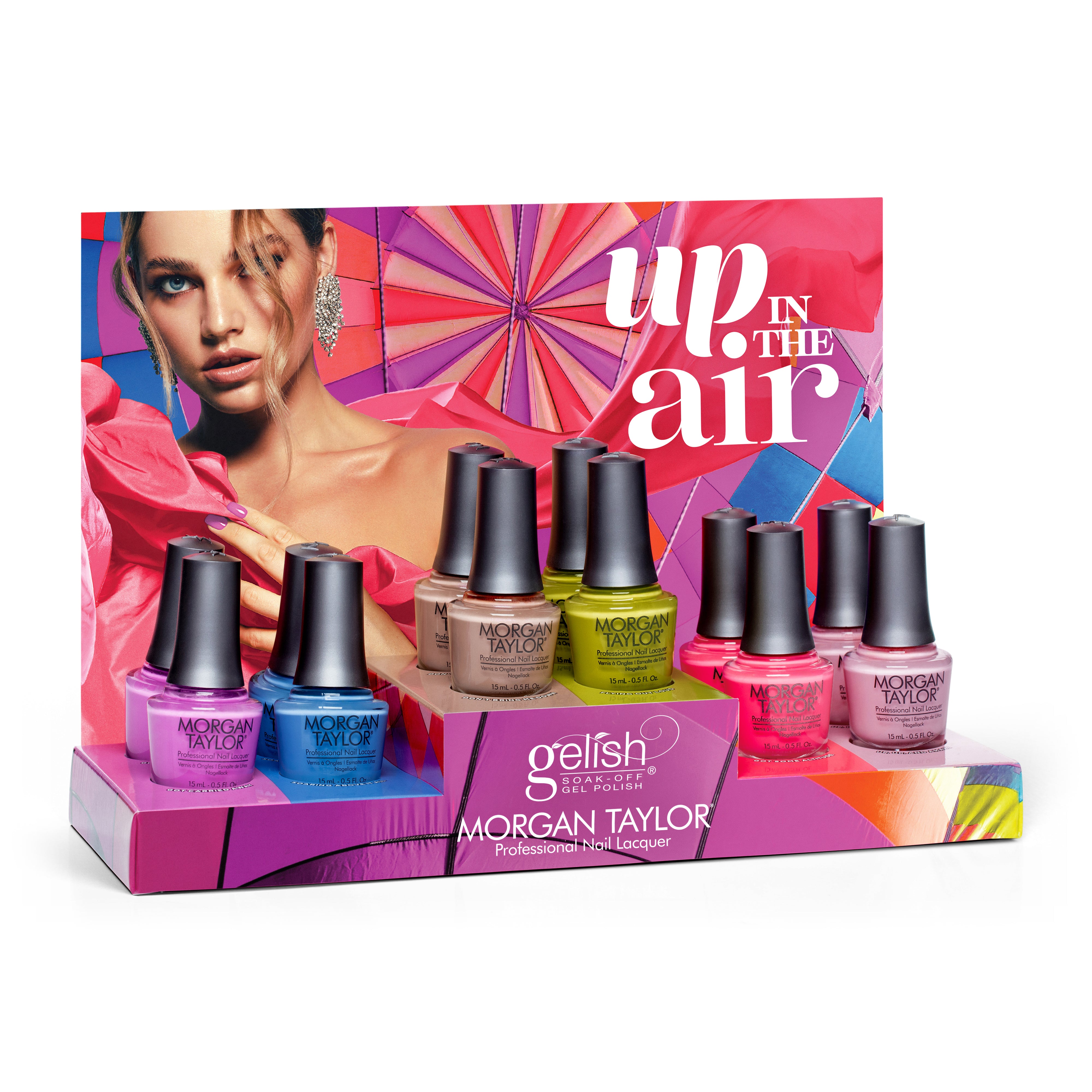 12-Piece Morgan Taylor Up In The Air Nail Polish Collection Display Set