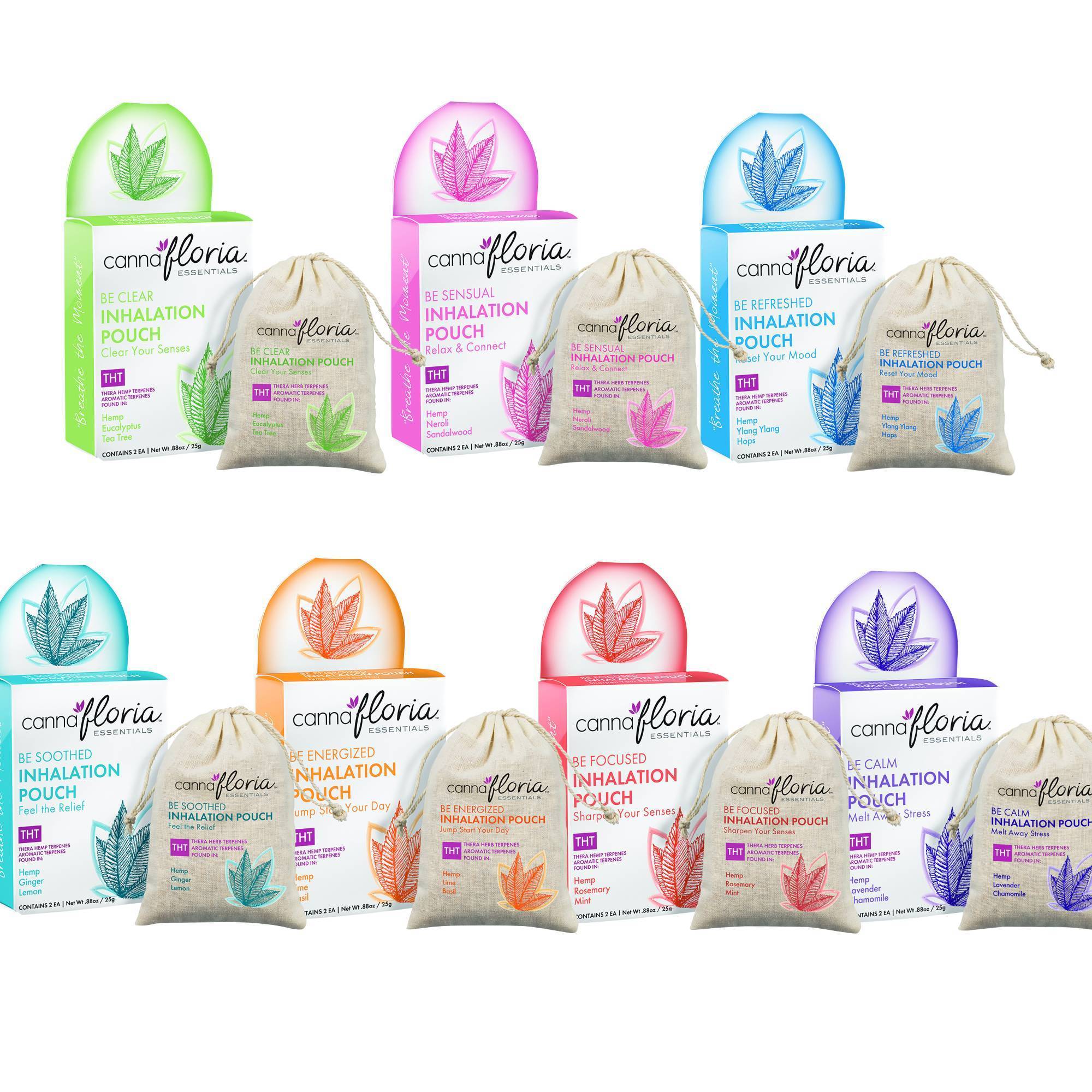 Two - Pack of Cannafloria Aromatherapy Inhalation Pouches