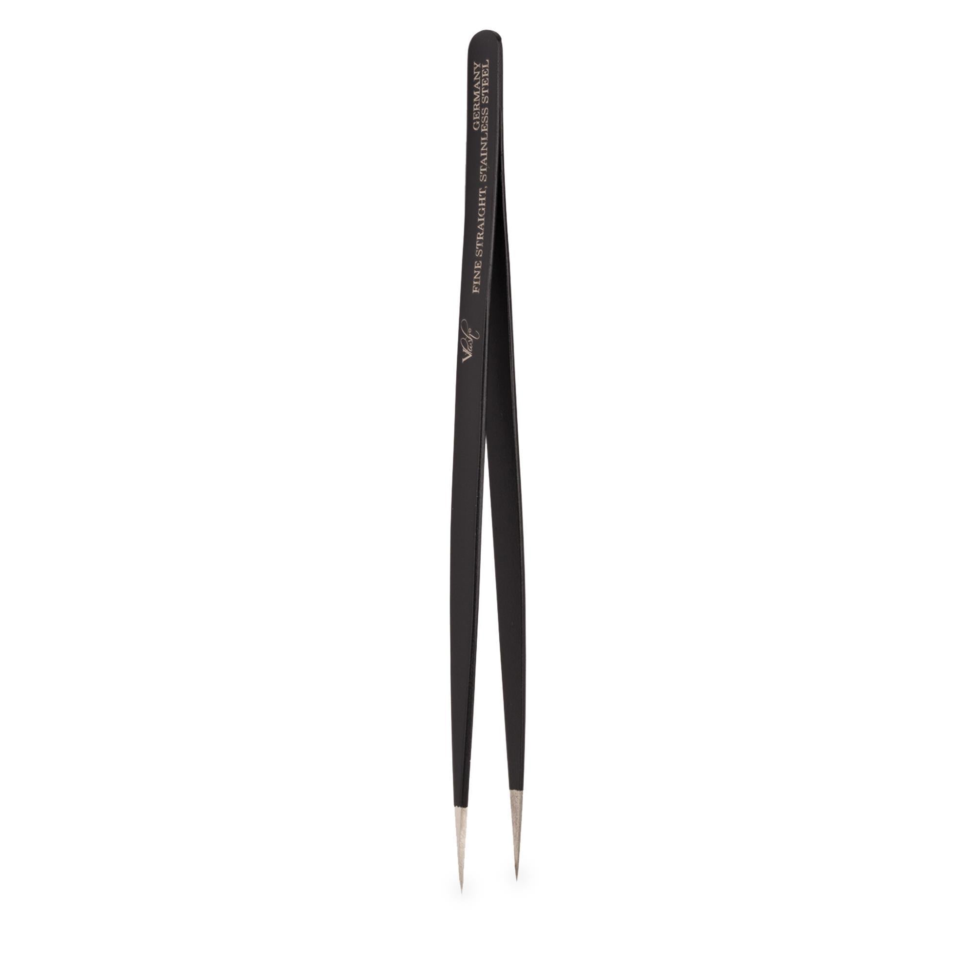 Ultra-Fine Point Anti-Magnetic Stainless Steel VLash Tweezers for Precise Lash Extensions