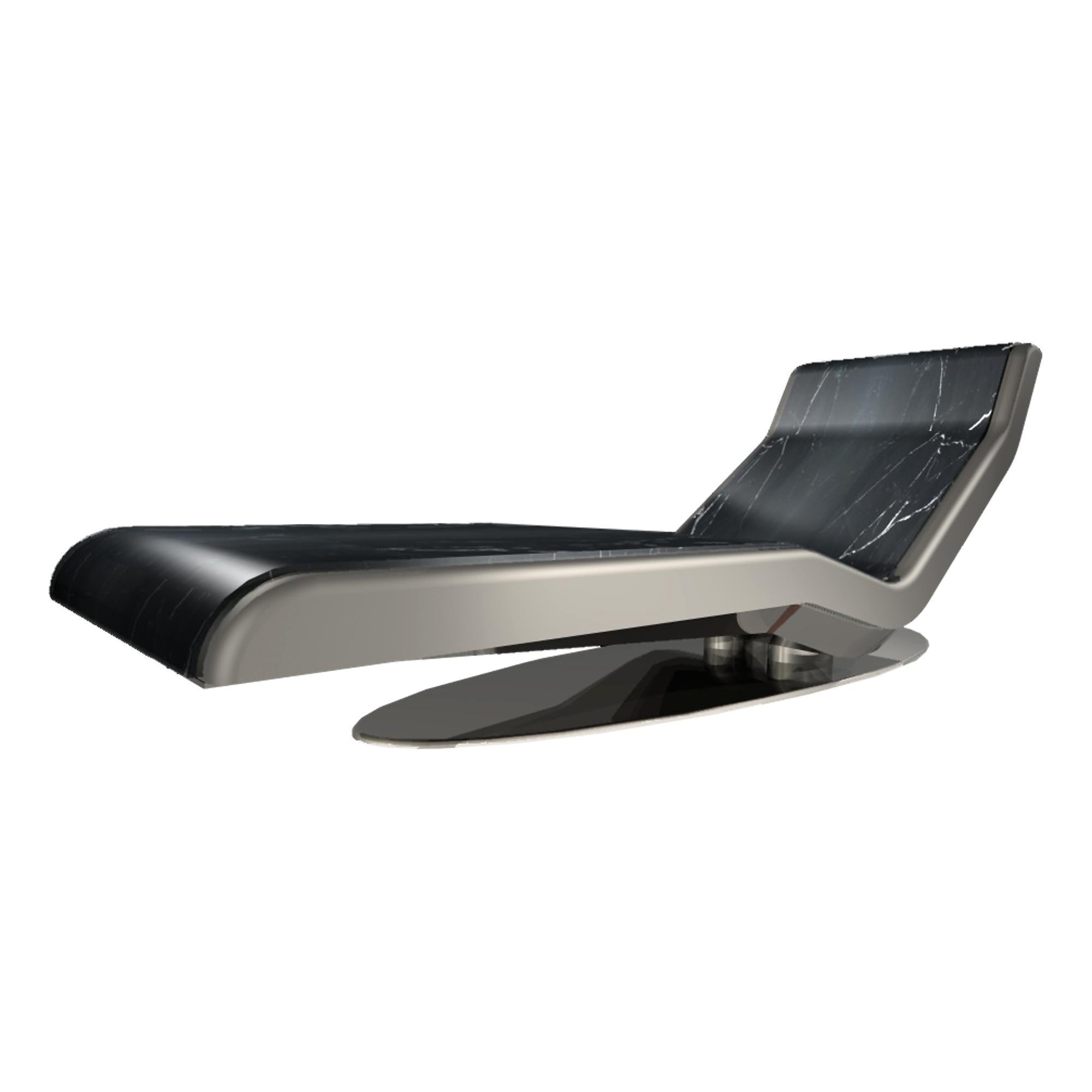 Fabio Alemanno's Ivoire Beige Limestone Caesar Infrared Heated Lounge Chair