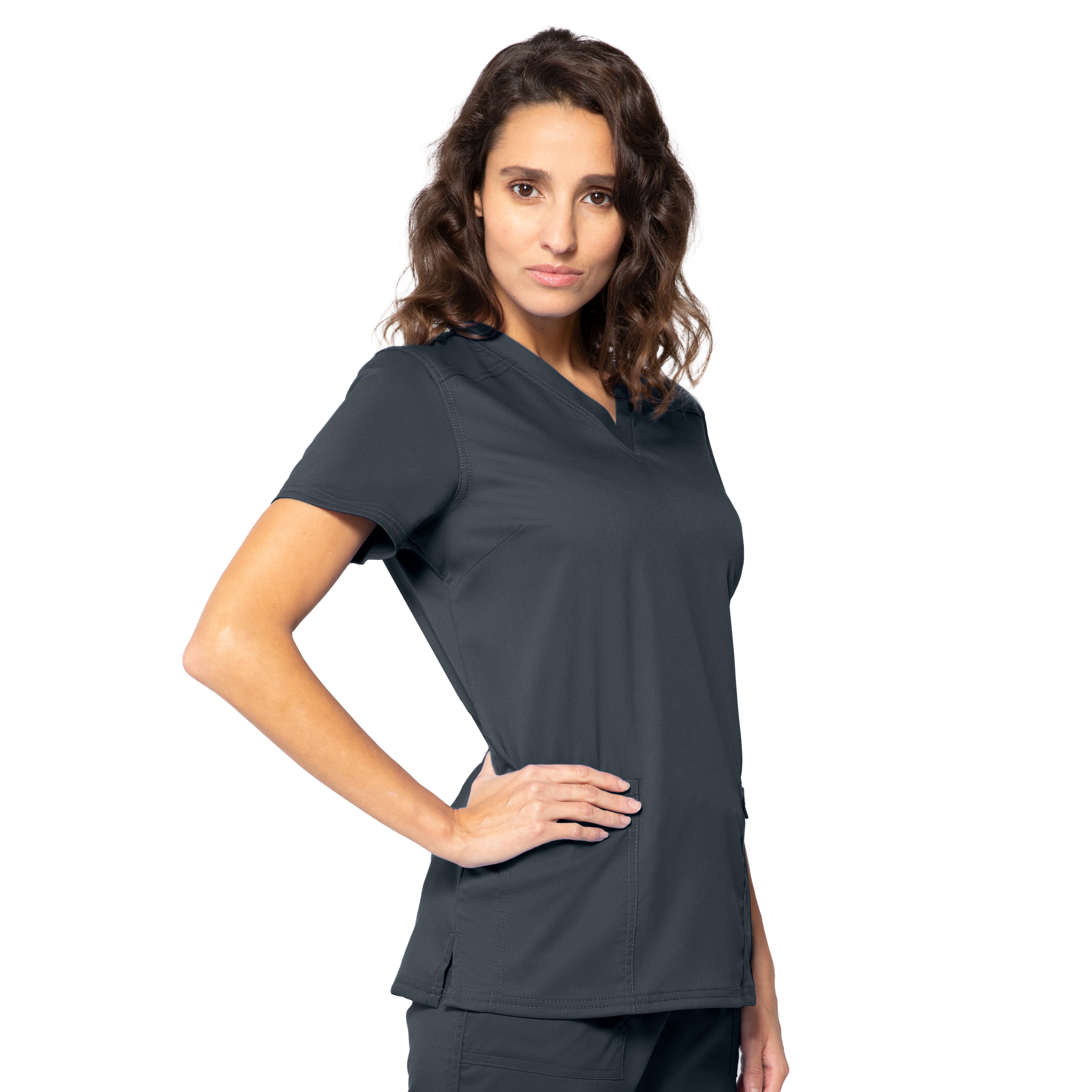 Landau Women's Modern V-Neck Proflex Tunic Top, Sizes XXS - XL