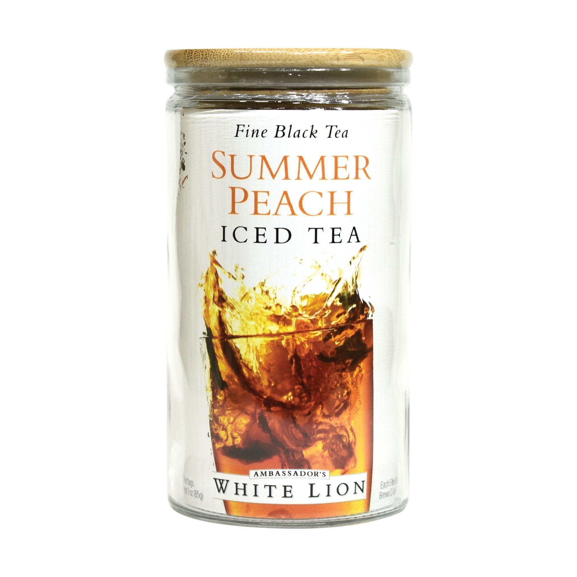 6-Pack of 0.5 oz Glass Jar White Lion Iced Tea Bags