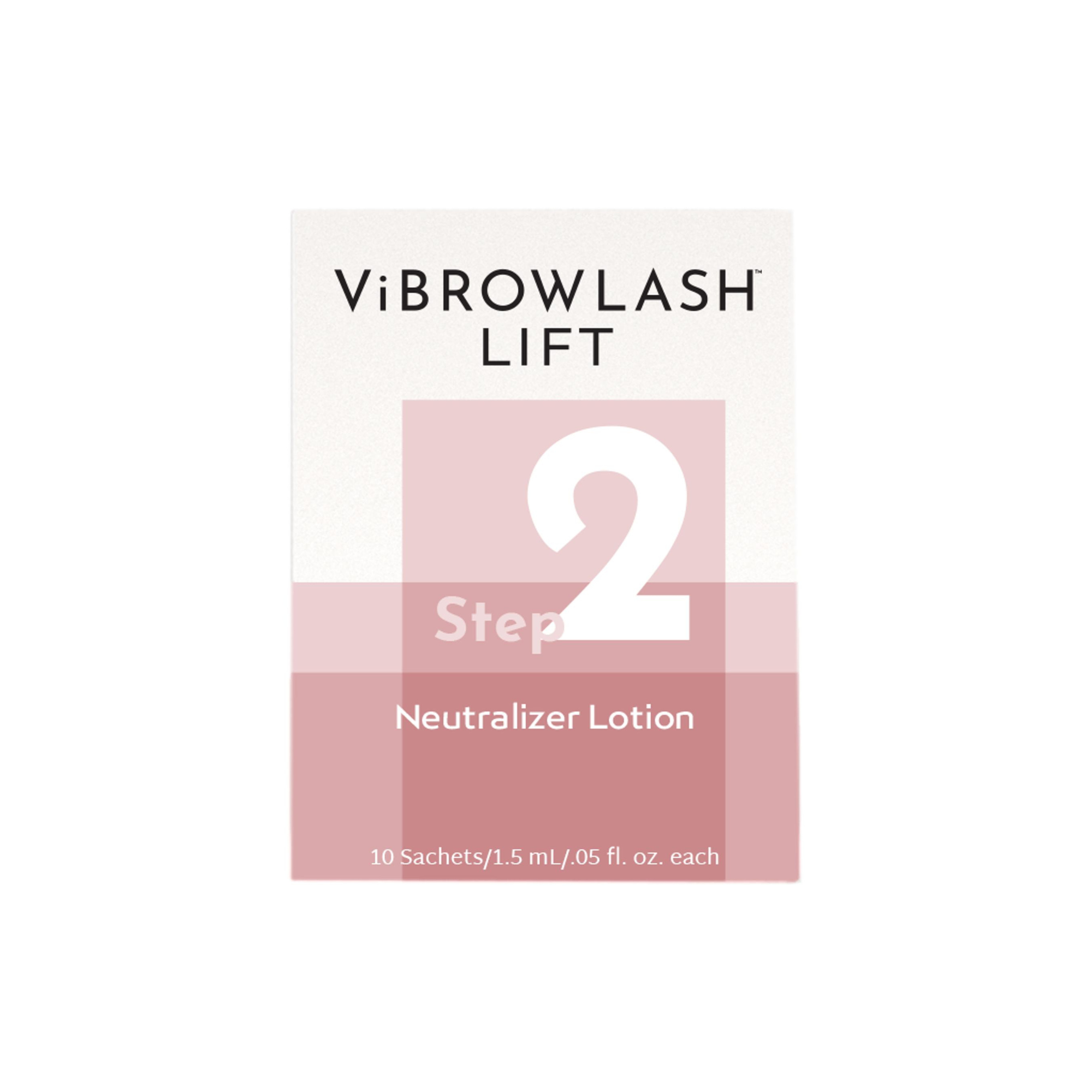 ViBrowLash Lift Step 2 Neutralizer Lotion - 10 Sachets, Vegan & Cruelty-Free