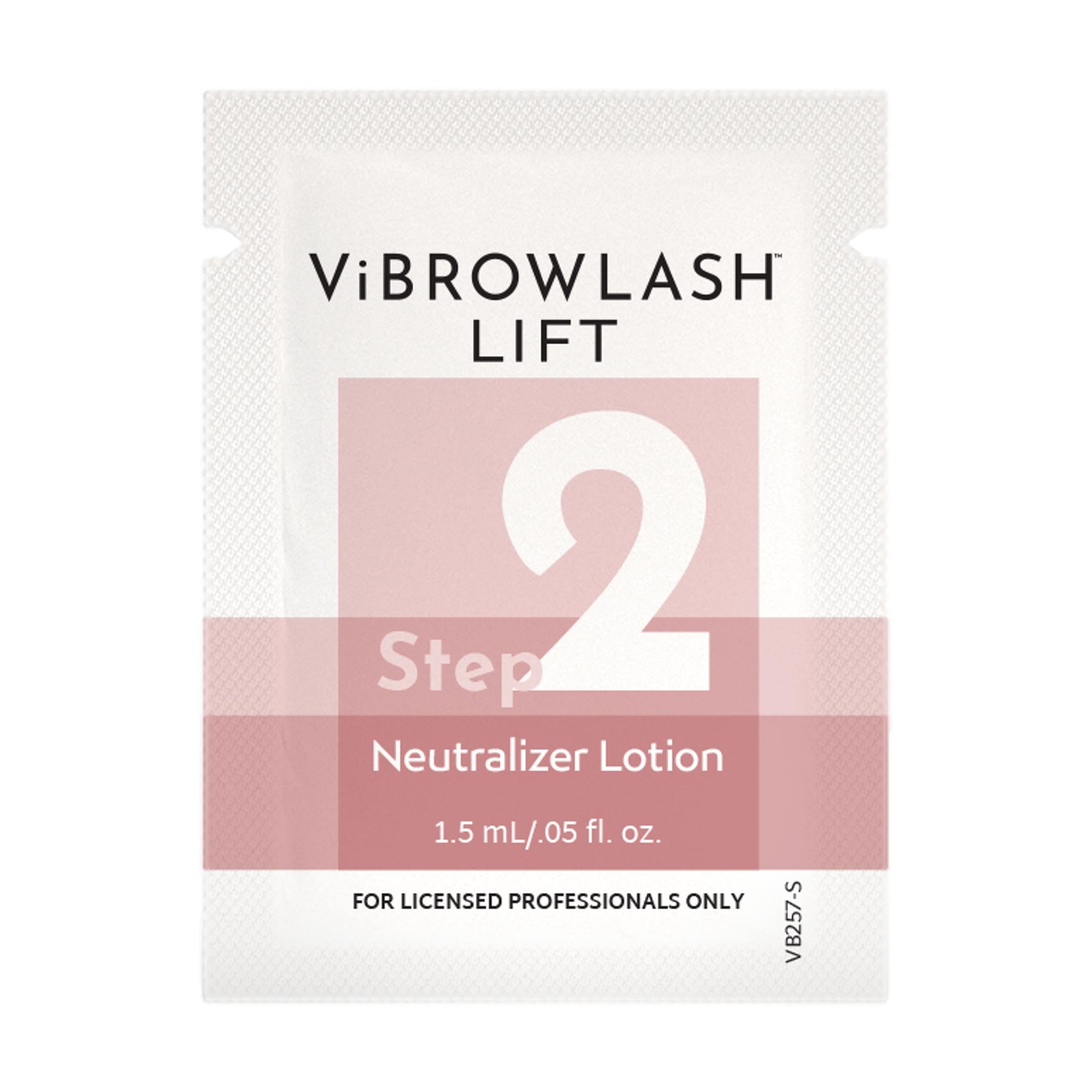 ViBrowLash Lift Step 2 Neutralizer Lotion - 10 Sachets, Vegan & Cruelty-Free