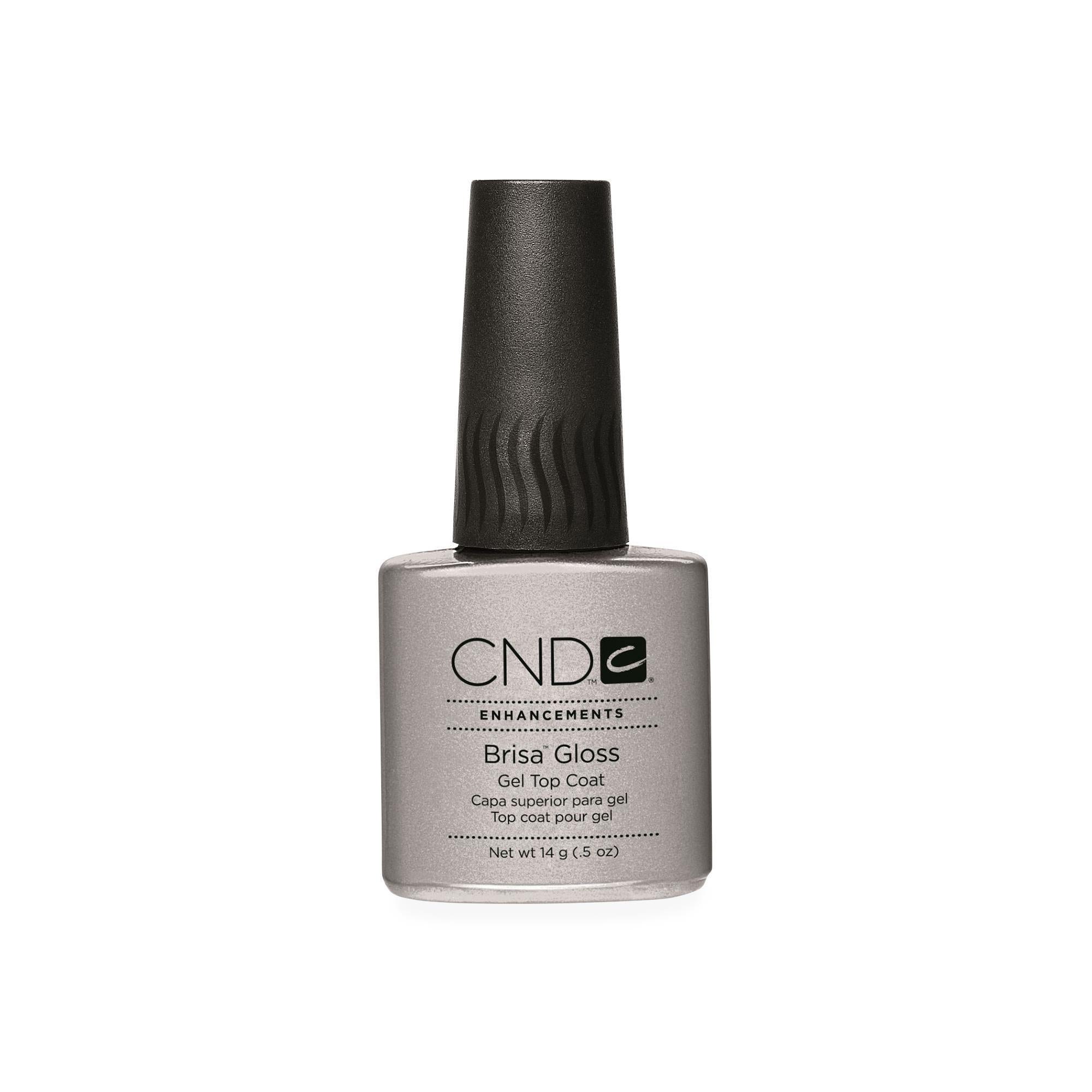CND Enhancements Brand Brisa Gloss Gel Top Coat for Nail Enhancement, 0.5 Fluid Ounce