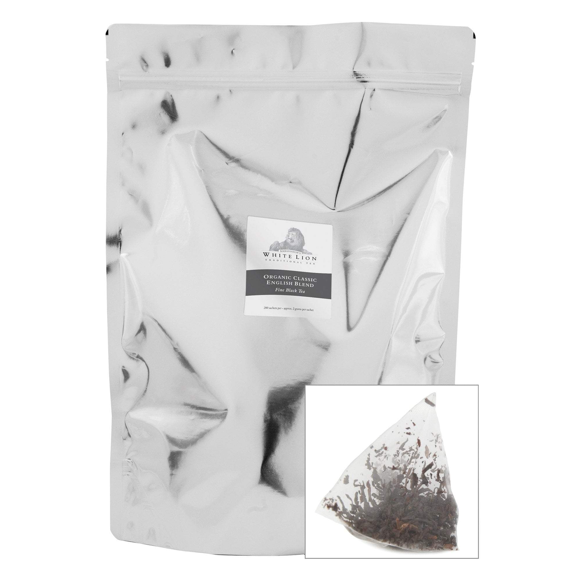 Organic Classic English Black Tea Sachets by White Lion - Premium Tea Bags