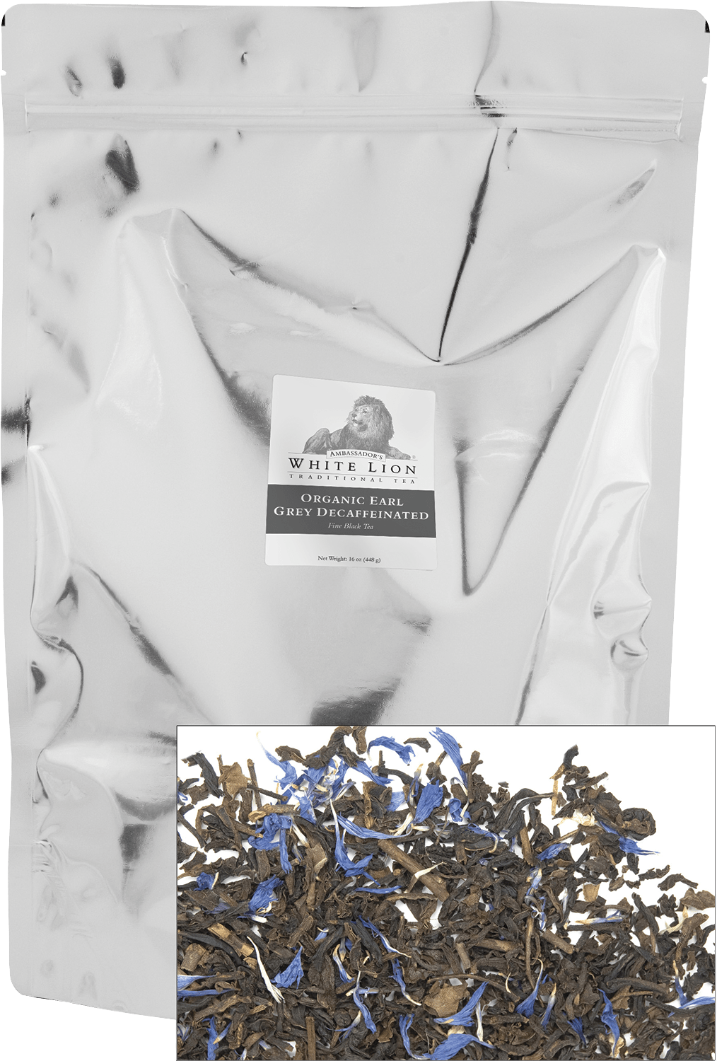 Organic Decaf White Lion Earl Grey Green Tea