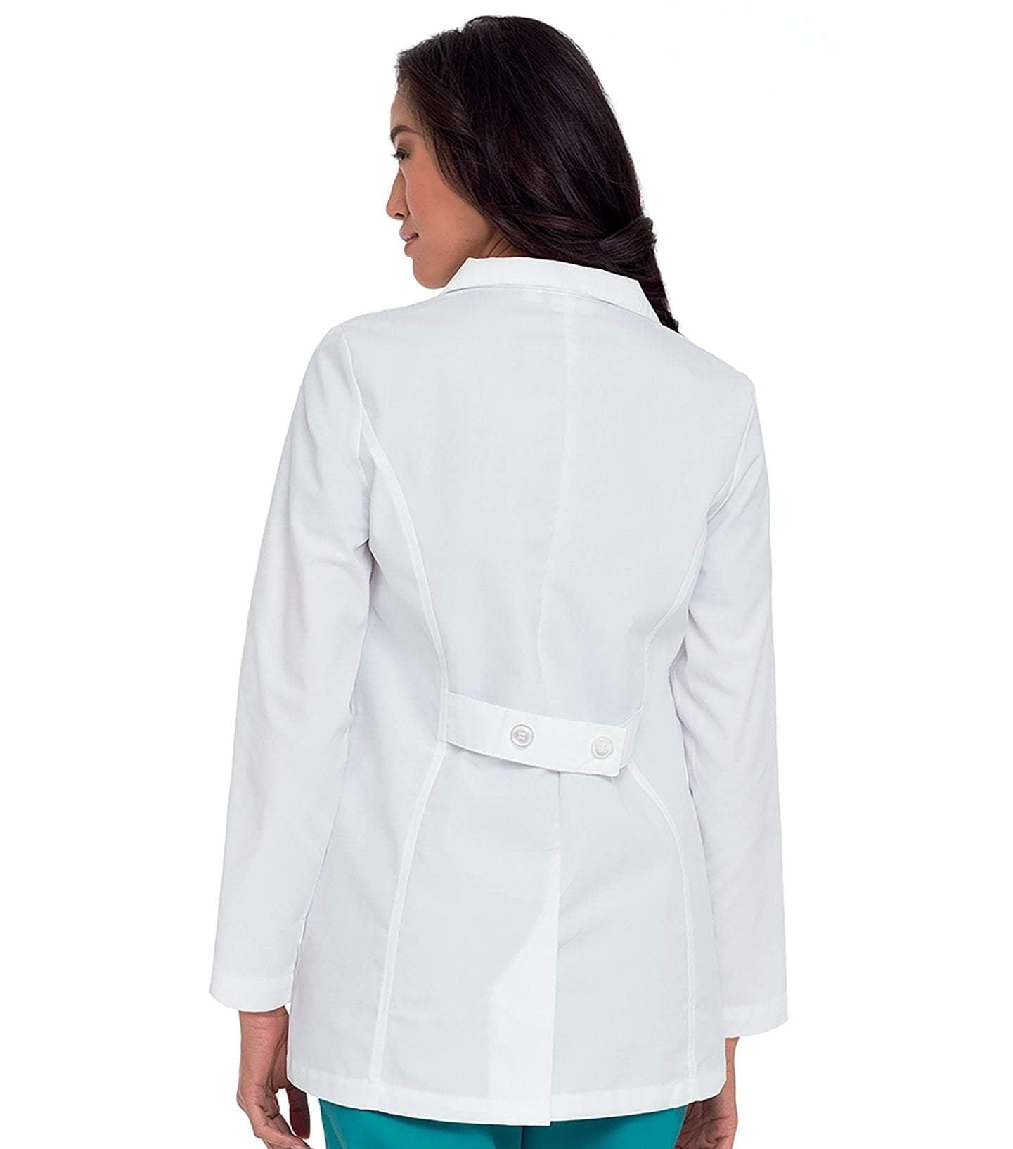 Landau Women's White Classic Three-Button Lab Coat