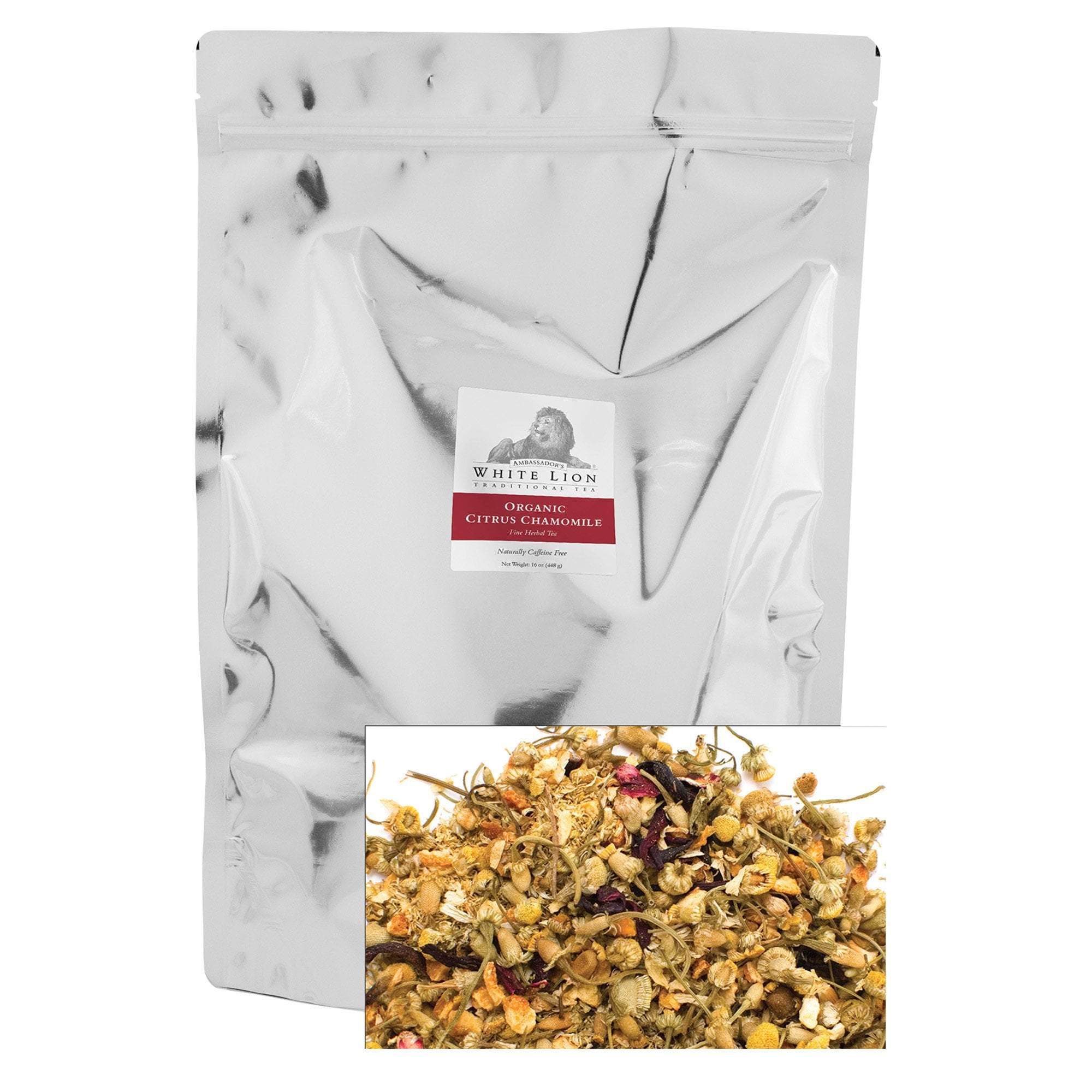 Organic Citrus Chamomile White Lion Tea - Naturally Caffeine-Free