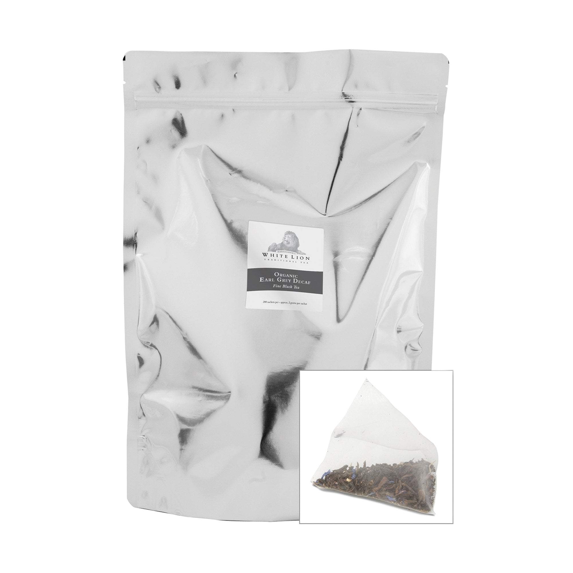 Organic Decaf White Lion Earl Grey Green Tea
