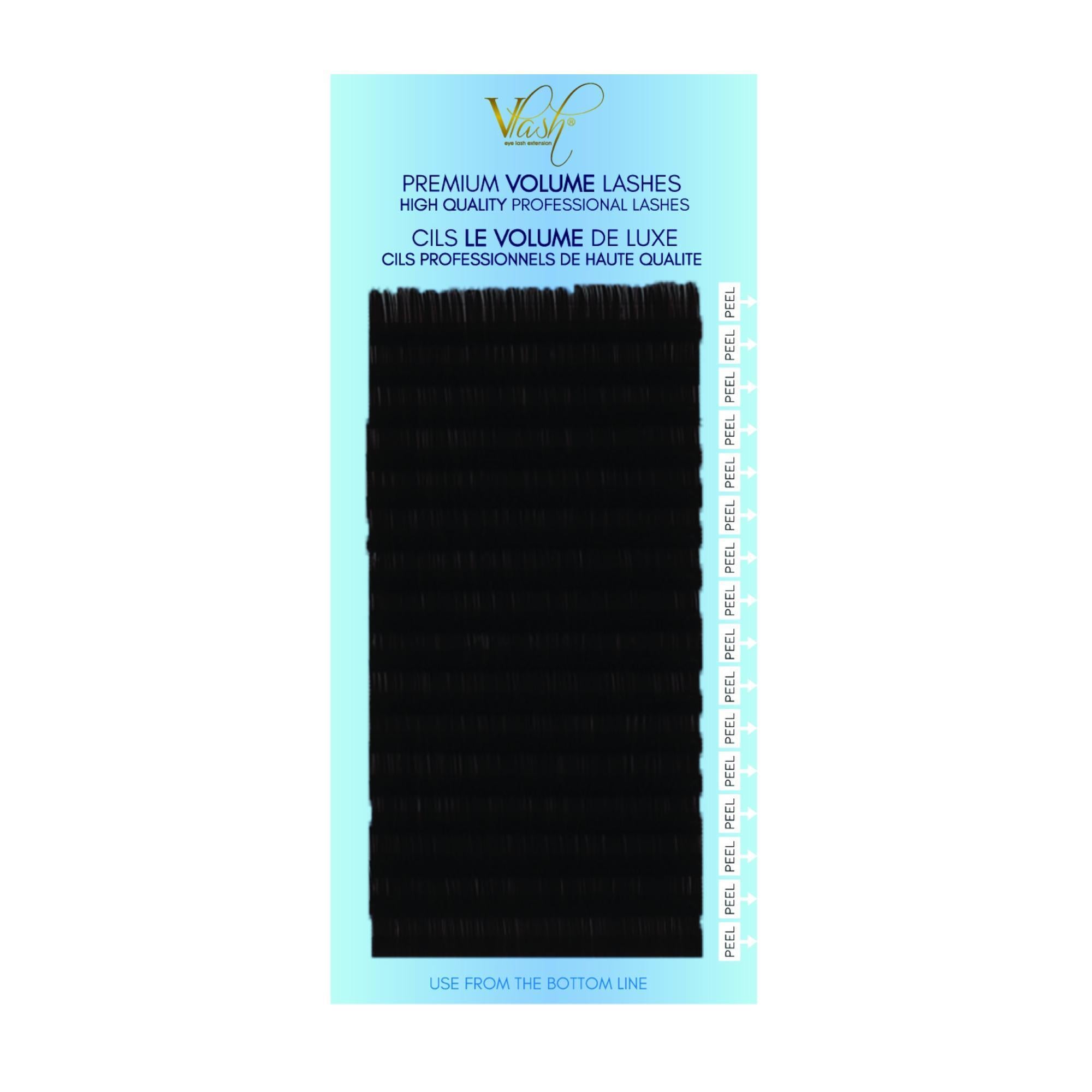 Vlash C-Curl Volume Mix False Eyelashes, C-Curl Style, 5000 Count in 1 Tray