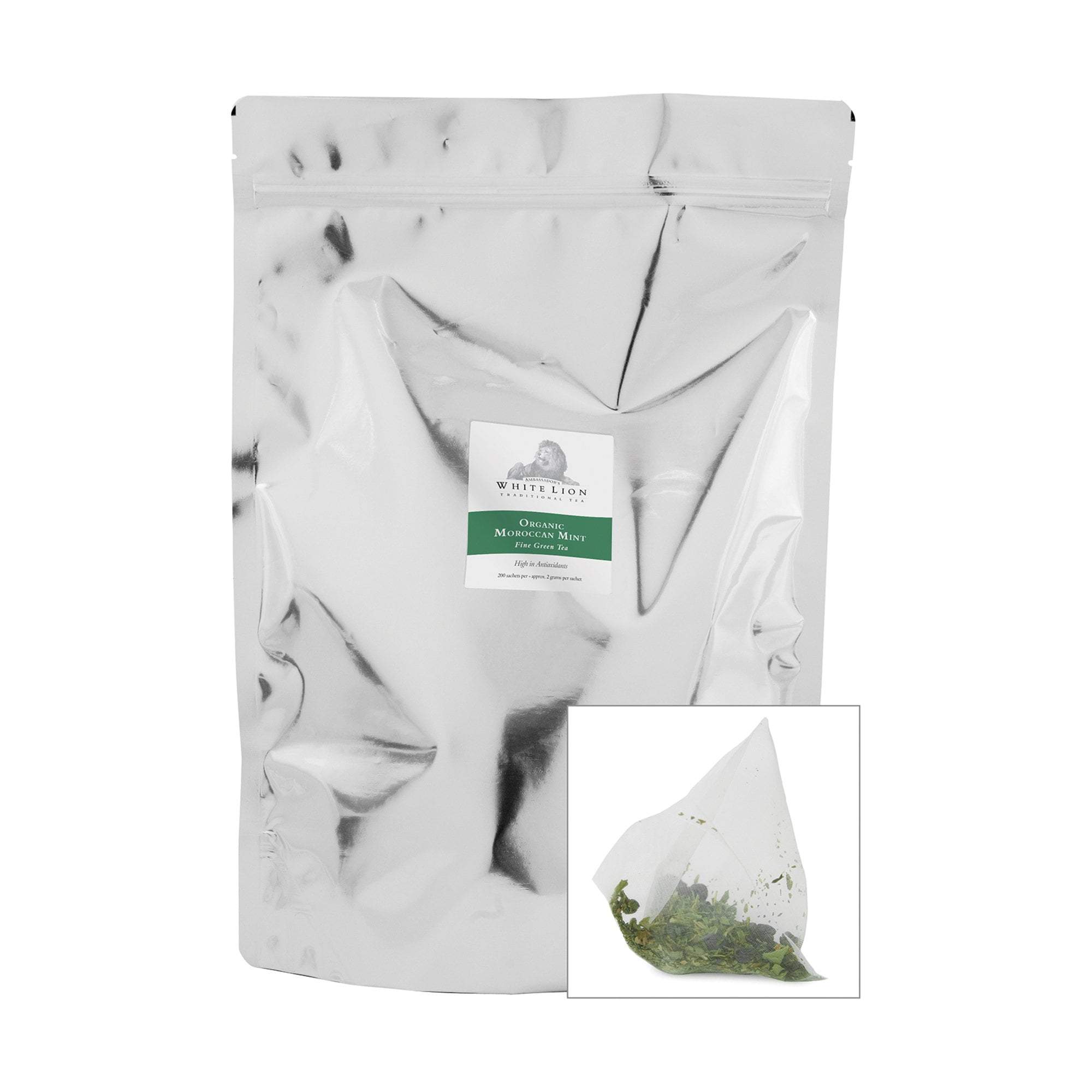 Organic Moroccan Mint White Lion Tea for a Refreshing Sip