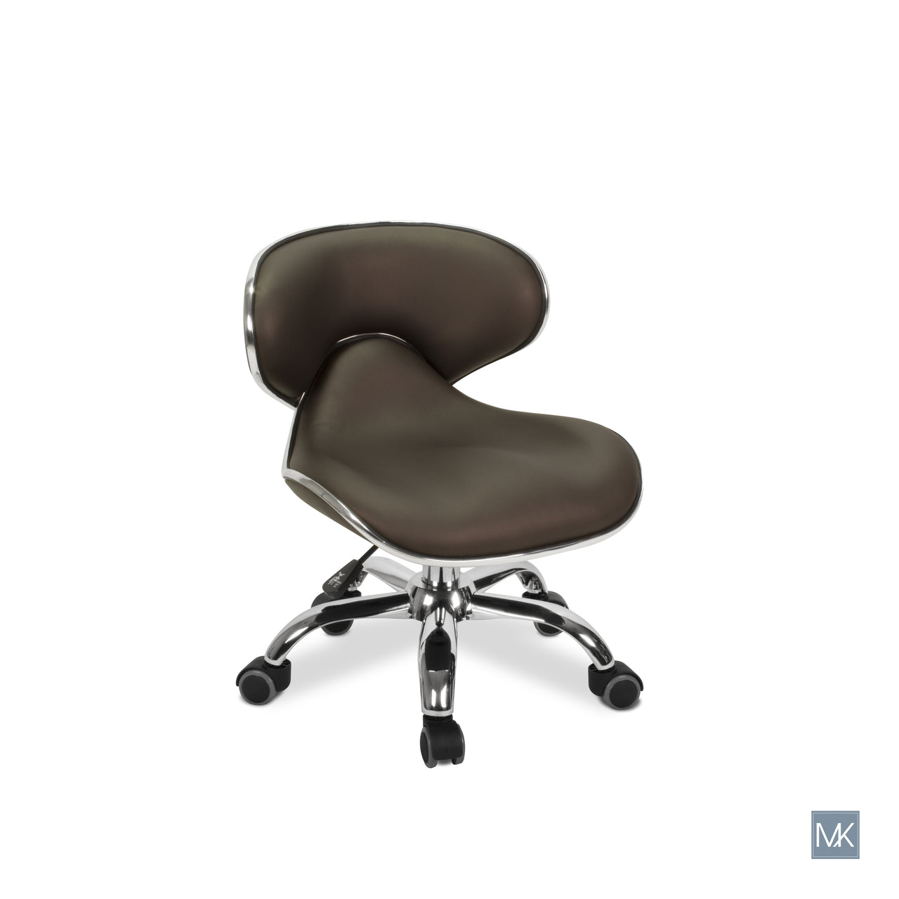 Comfortable Adjustable Umi Pedicure Stool with Chrome Trim and 5 - Star Base