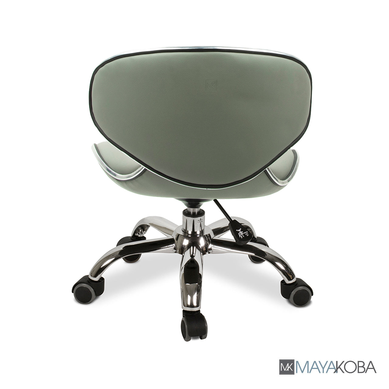 Comfortable Adjustable Umi Pedicure Stool with Chrome Trim and 5 - Star Base