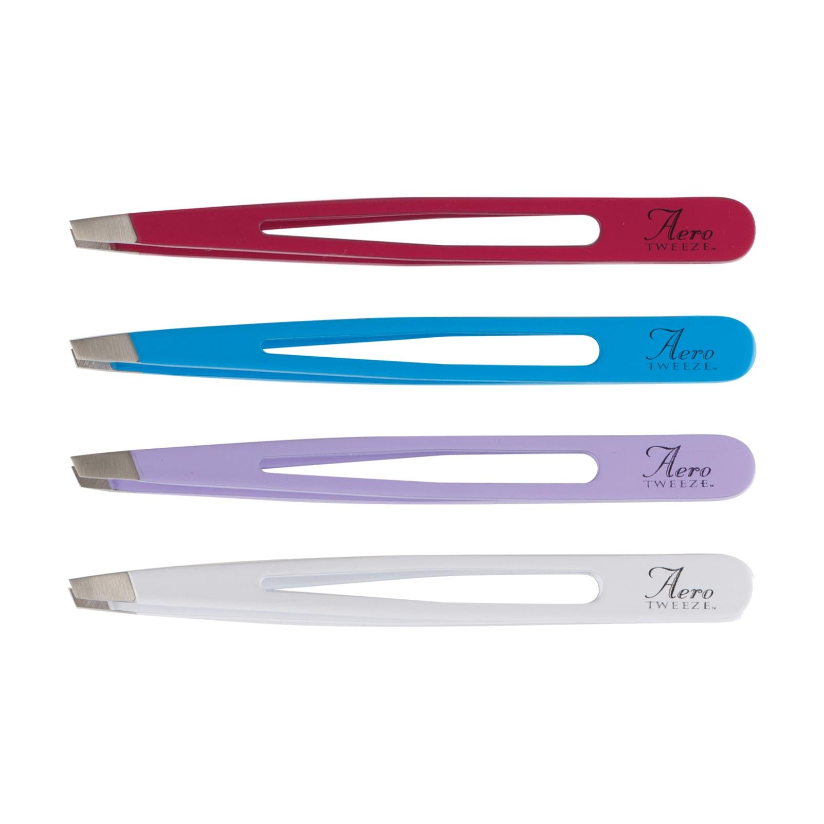 Ultra Aero Precision Slant - Tip Stainless Steel Tweezers in Multiple Colors