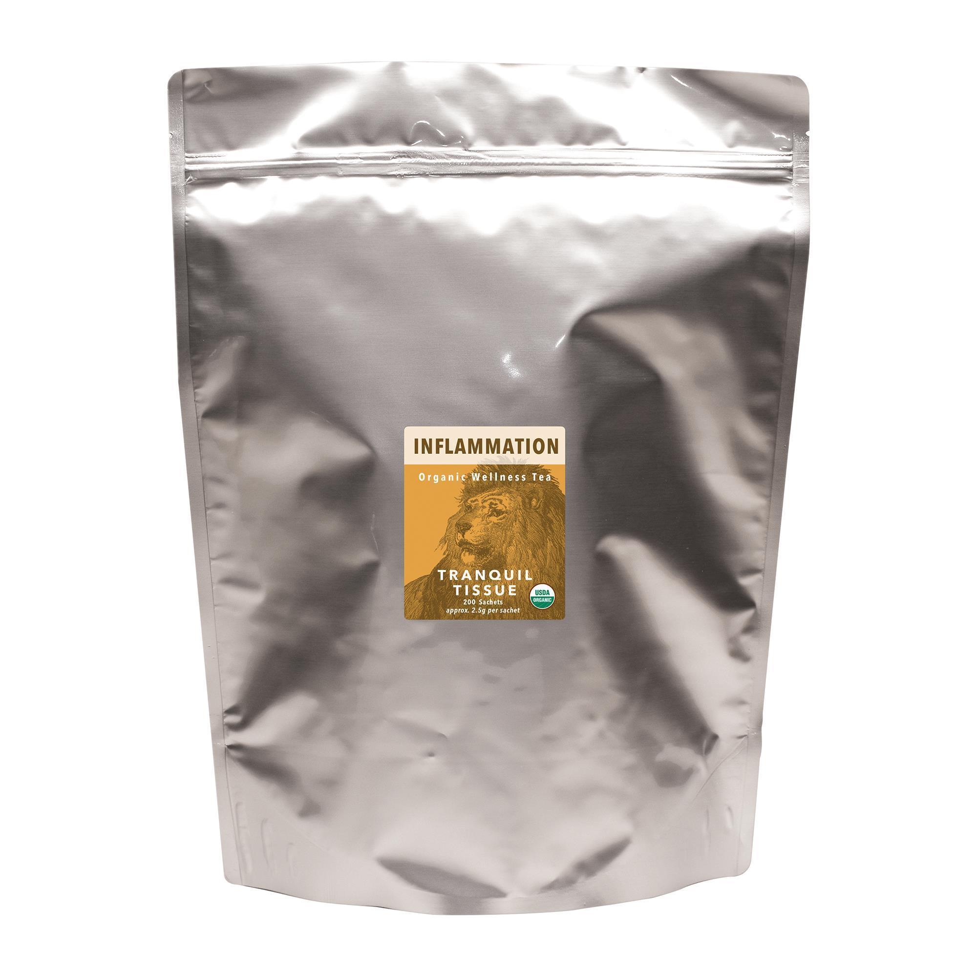 Organic White Lion Calming Tissue Anti - Inflammation Wellness Tea