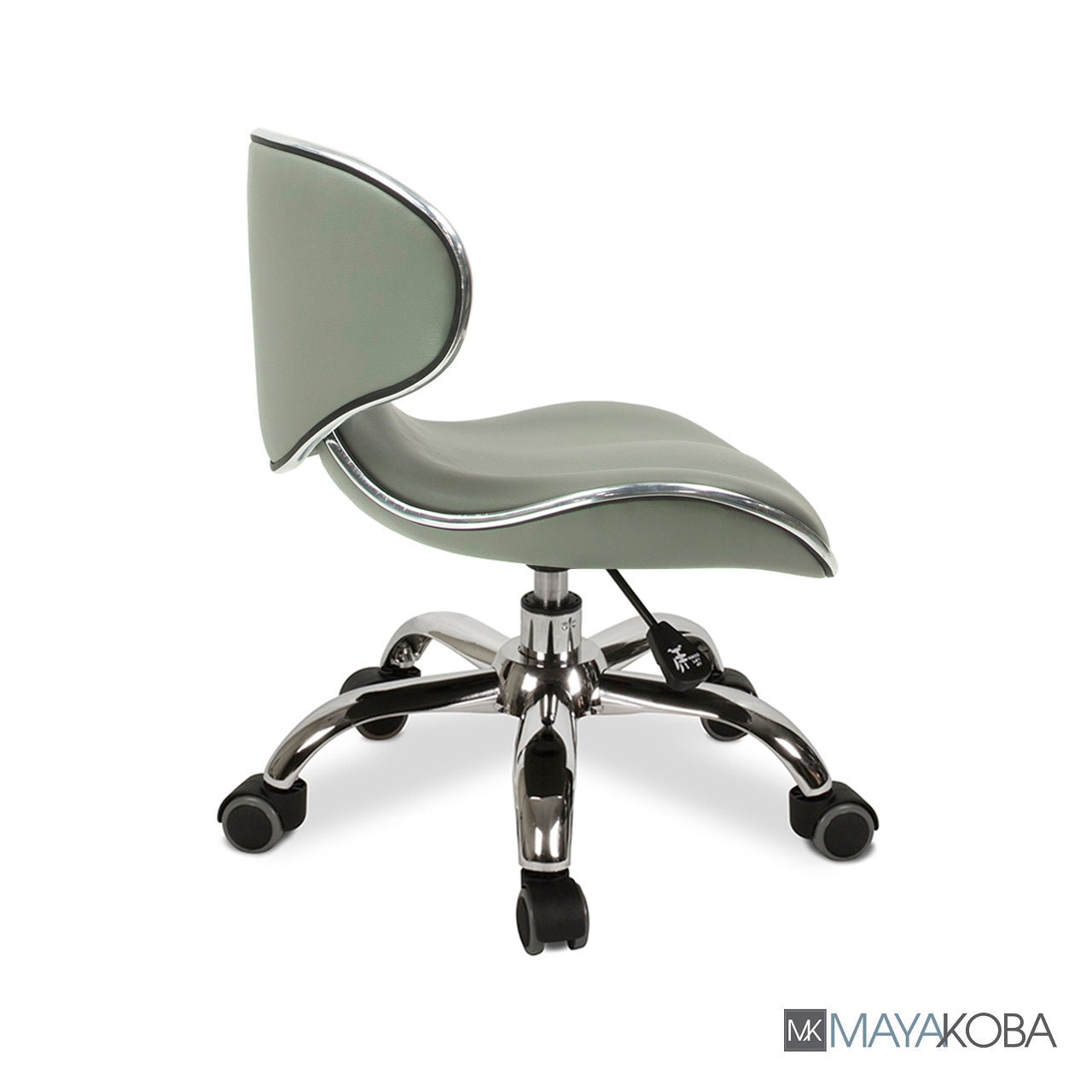 Comfortable Adjustable Umi Pedicure Stool with Chrome Trim and 5 - Star Base