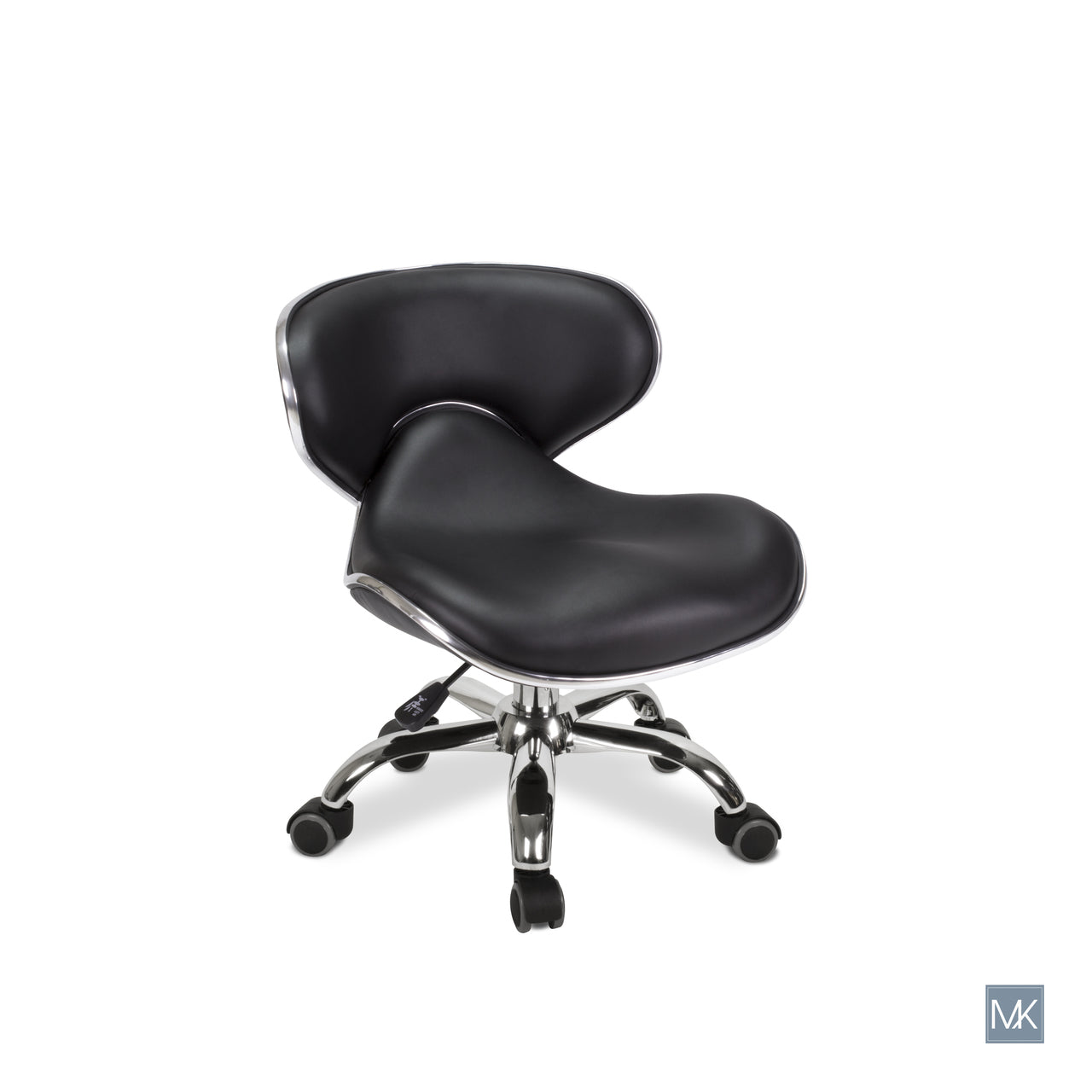 Comfortable Adjustable Umi Pedicure Stool with Chrome Trim and 5 - Star Base