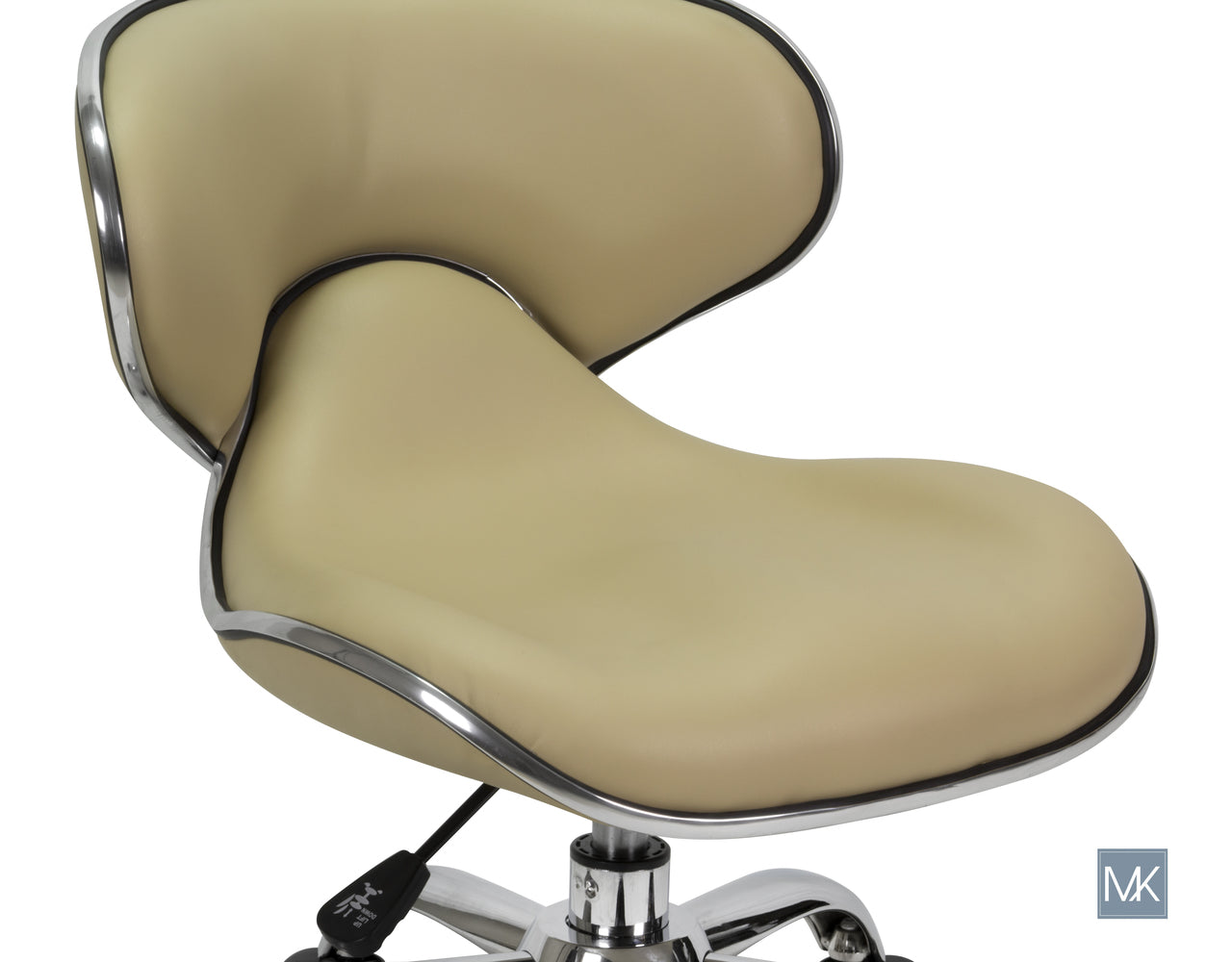 Comfortable Adjustable Umi Pedicure Stool with Chrome Trim and 5 - Star Base