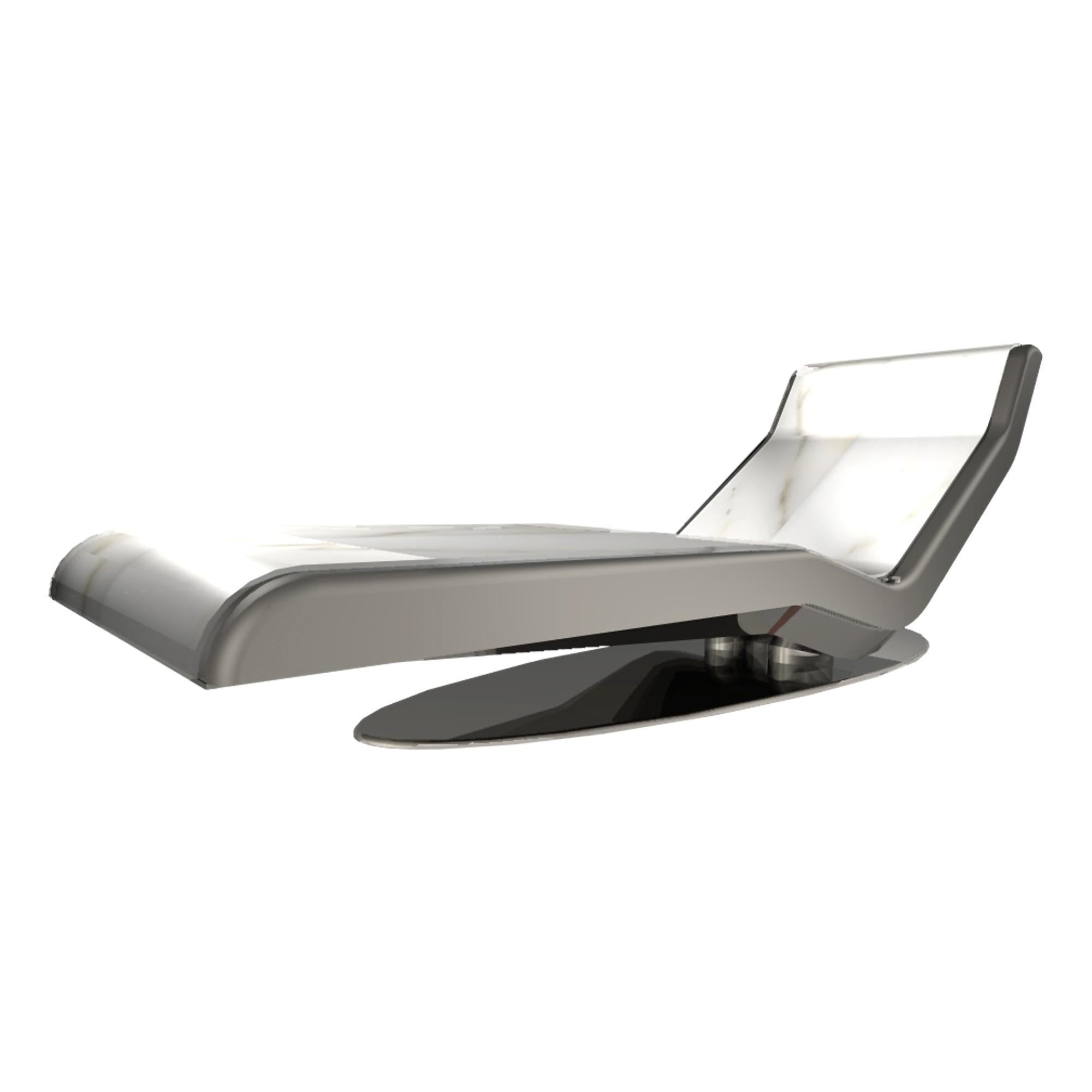 Fabio Alemanno's Ivoire Beige Limestone Caesar Infrared Heated Lounge Chair