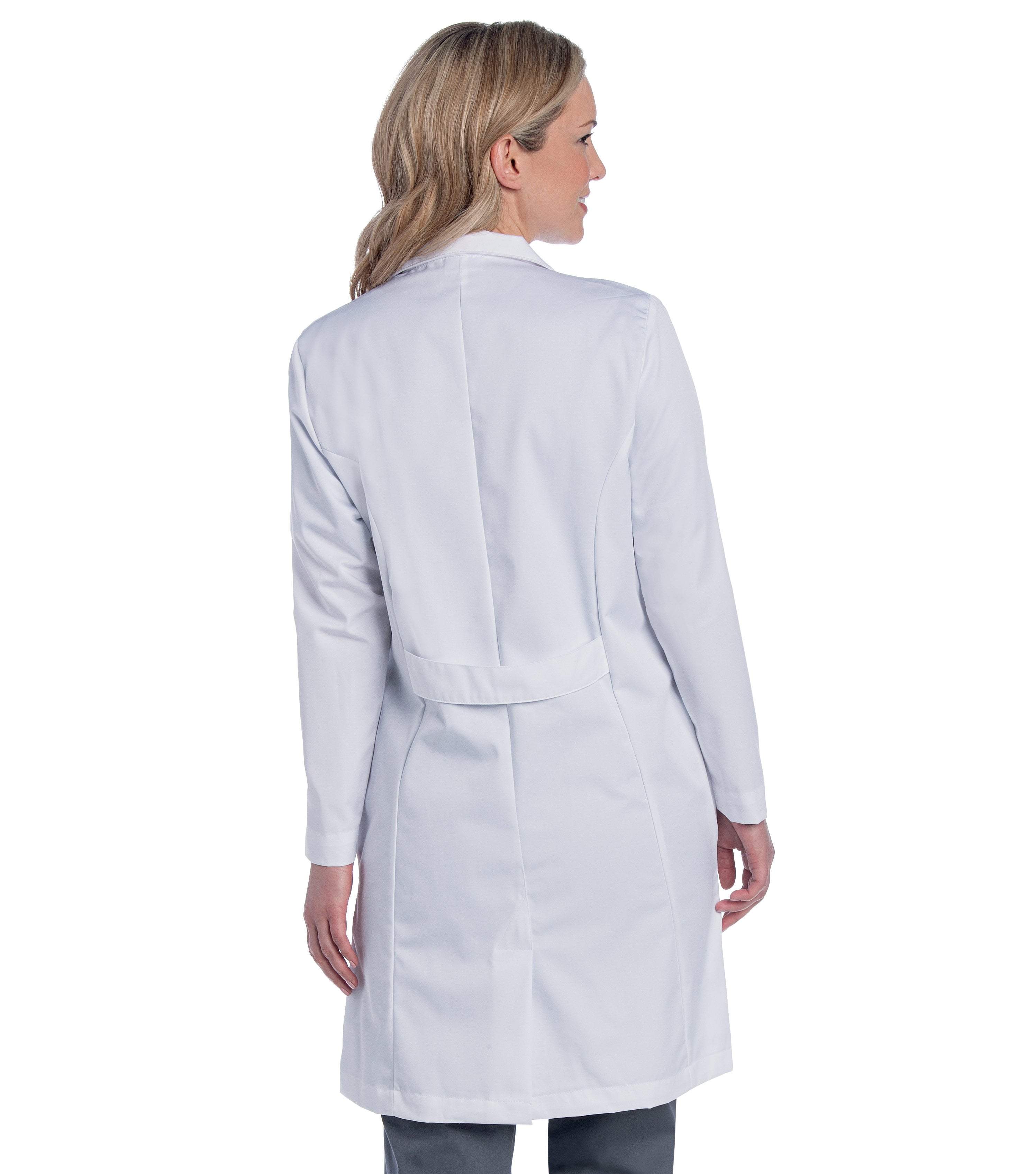 Landau Women's 4-Button Medium-Length Lab Coat