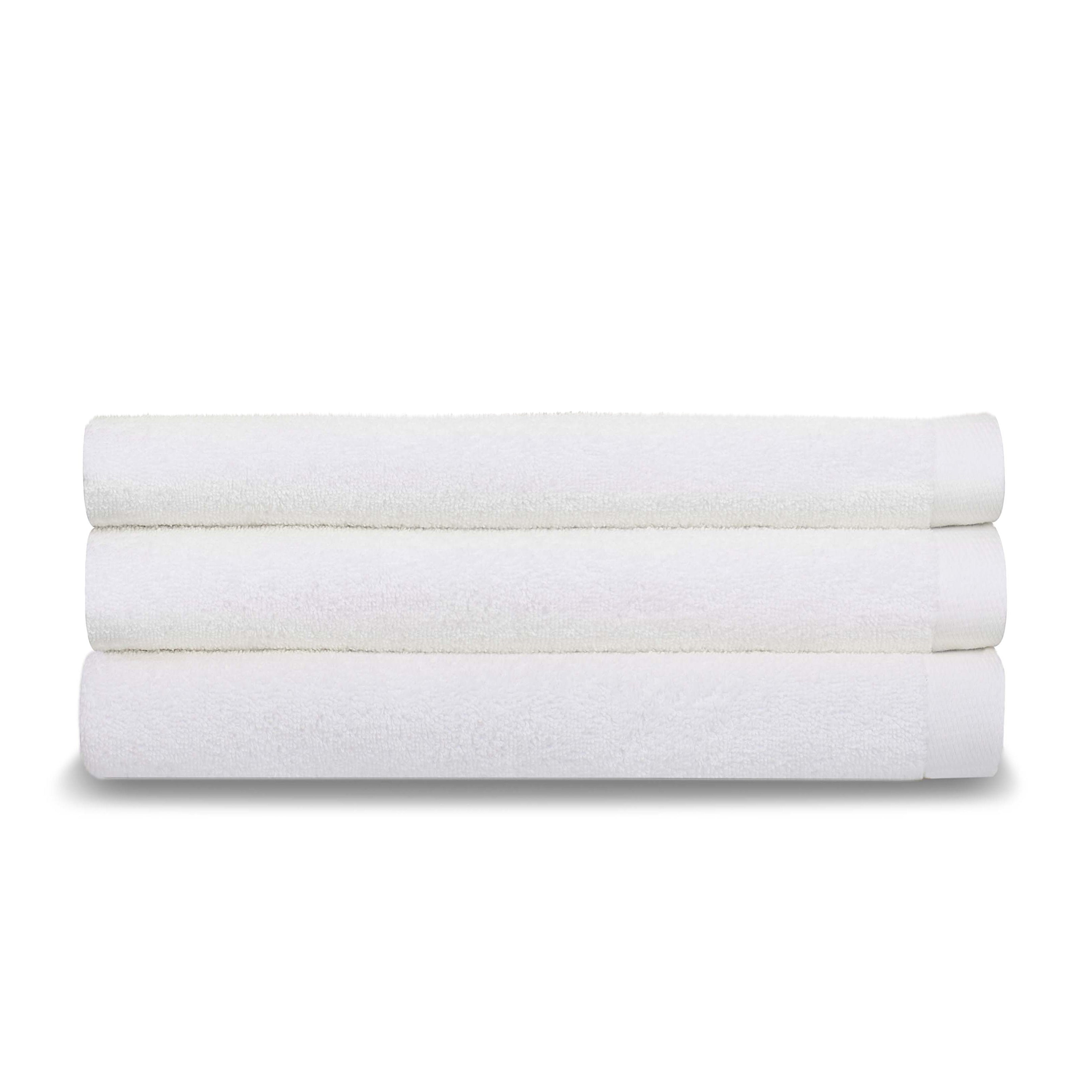 Boca Terry Premium Oxford-style Pool and Beach Towel Set, Measuring 32 x 66 Inches, Pack of 12