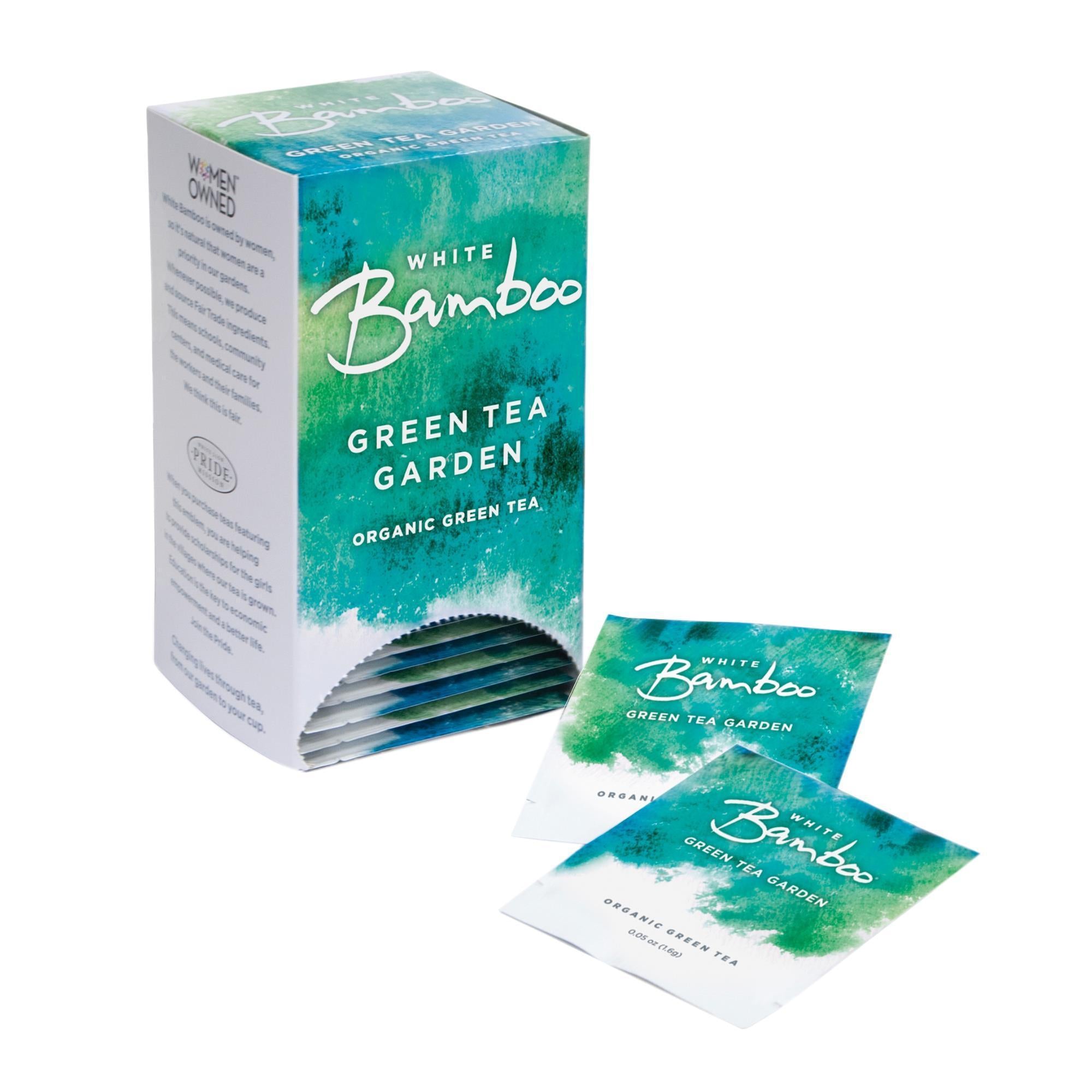 Organic White Bamboo Green Tea Garden Pack (1 - 25 Count Box)