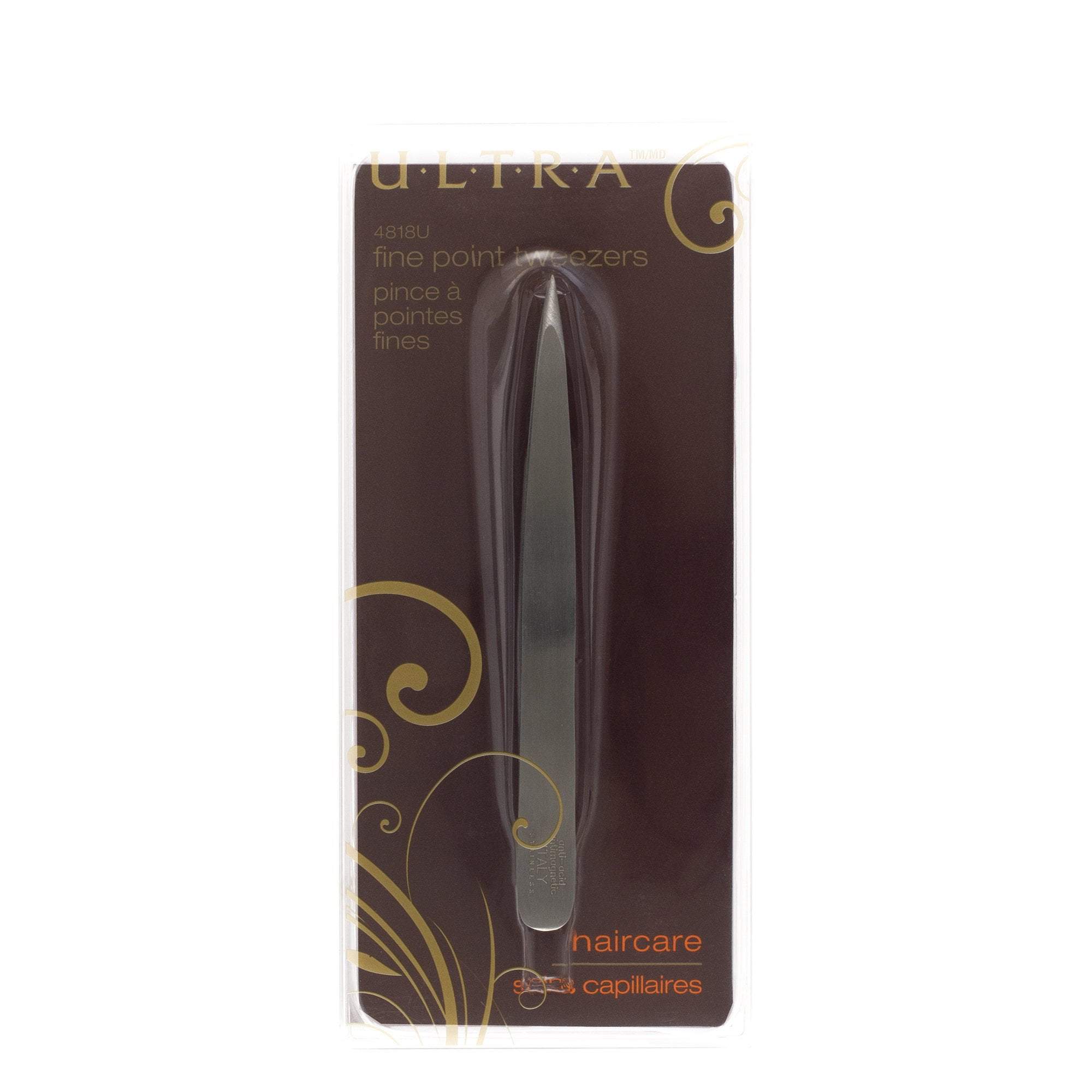 Ultra Fine-Point Tweezers with Stainless Steel Tip for Precise Hair Handling